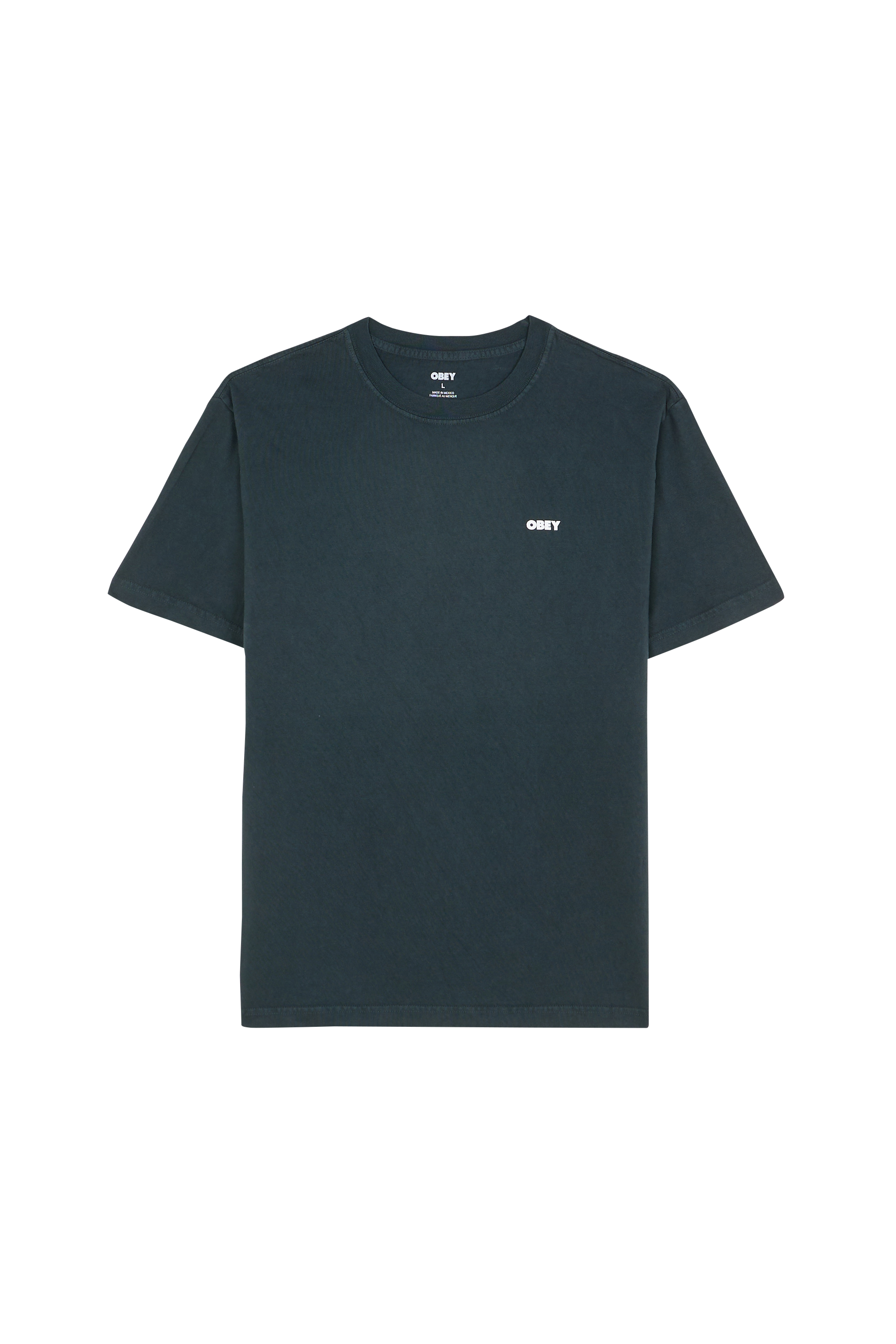 Regular-fit round-neck cotton T-shirt Black