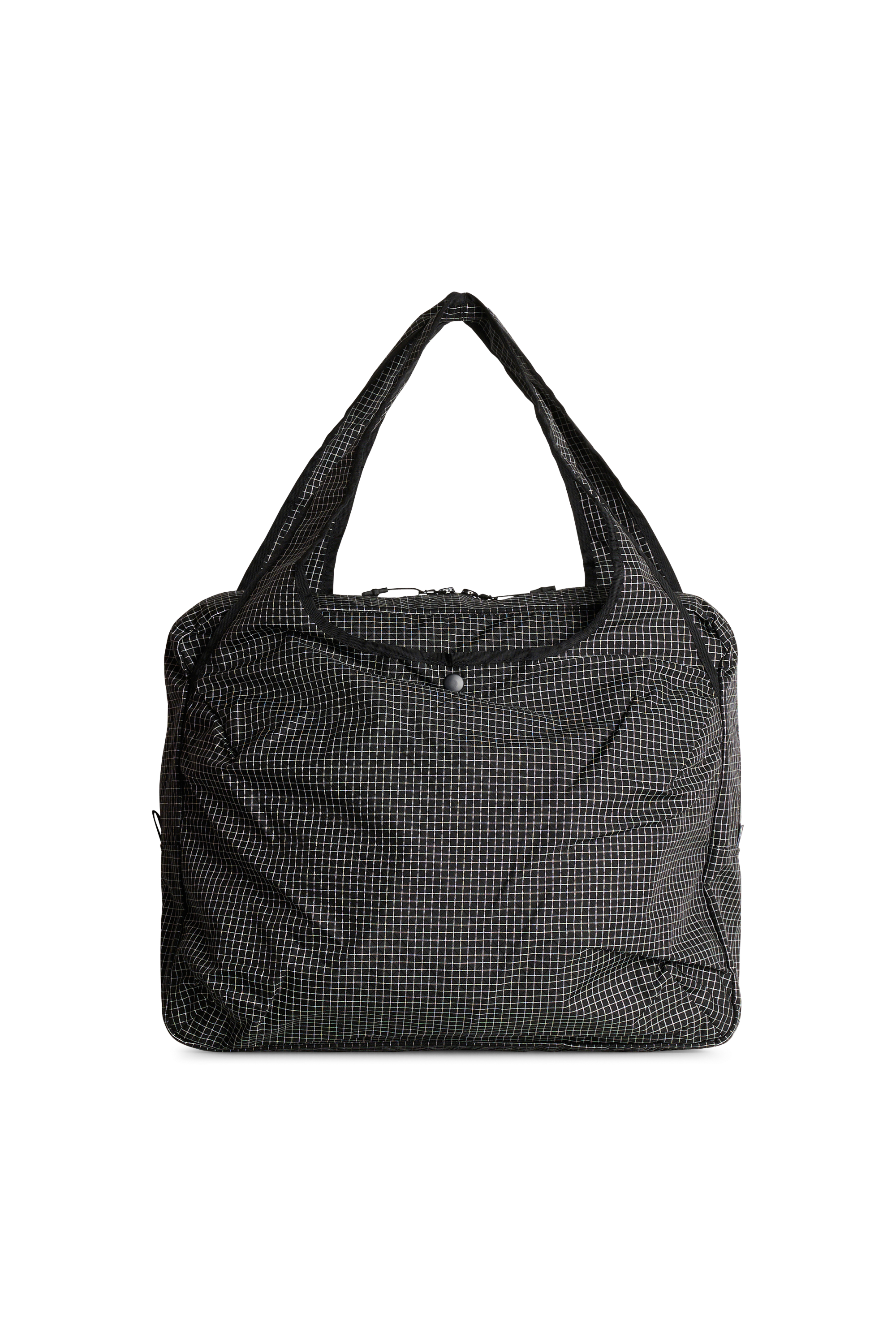 Straight checked wool-blend pants CAYL Black