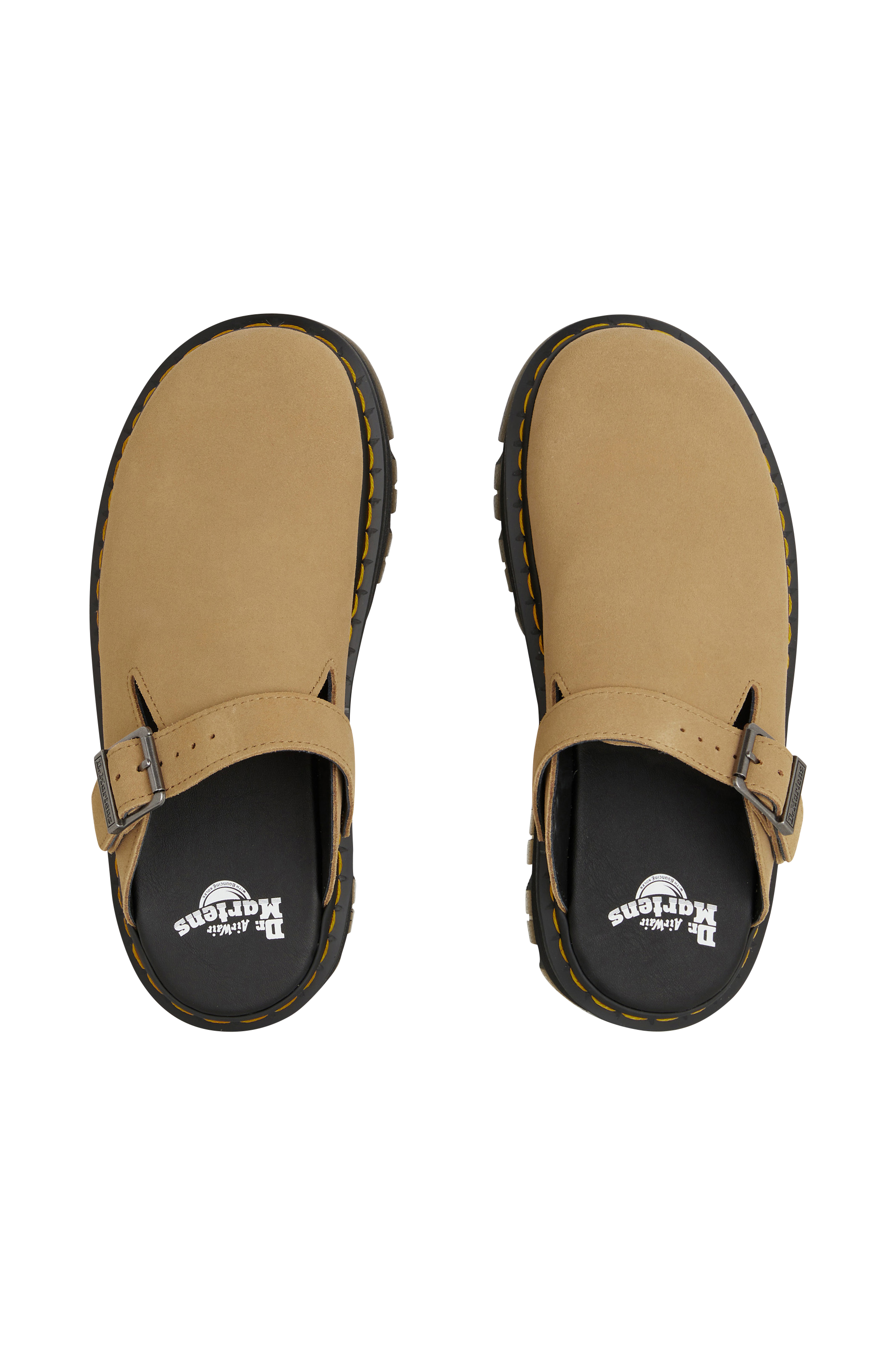 Flat furry sheepskin sandals Beige