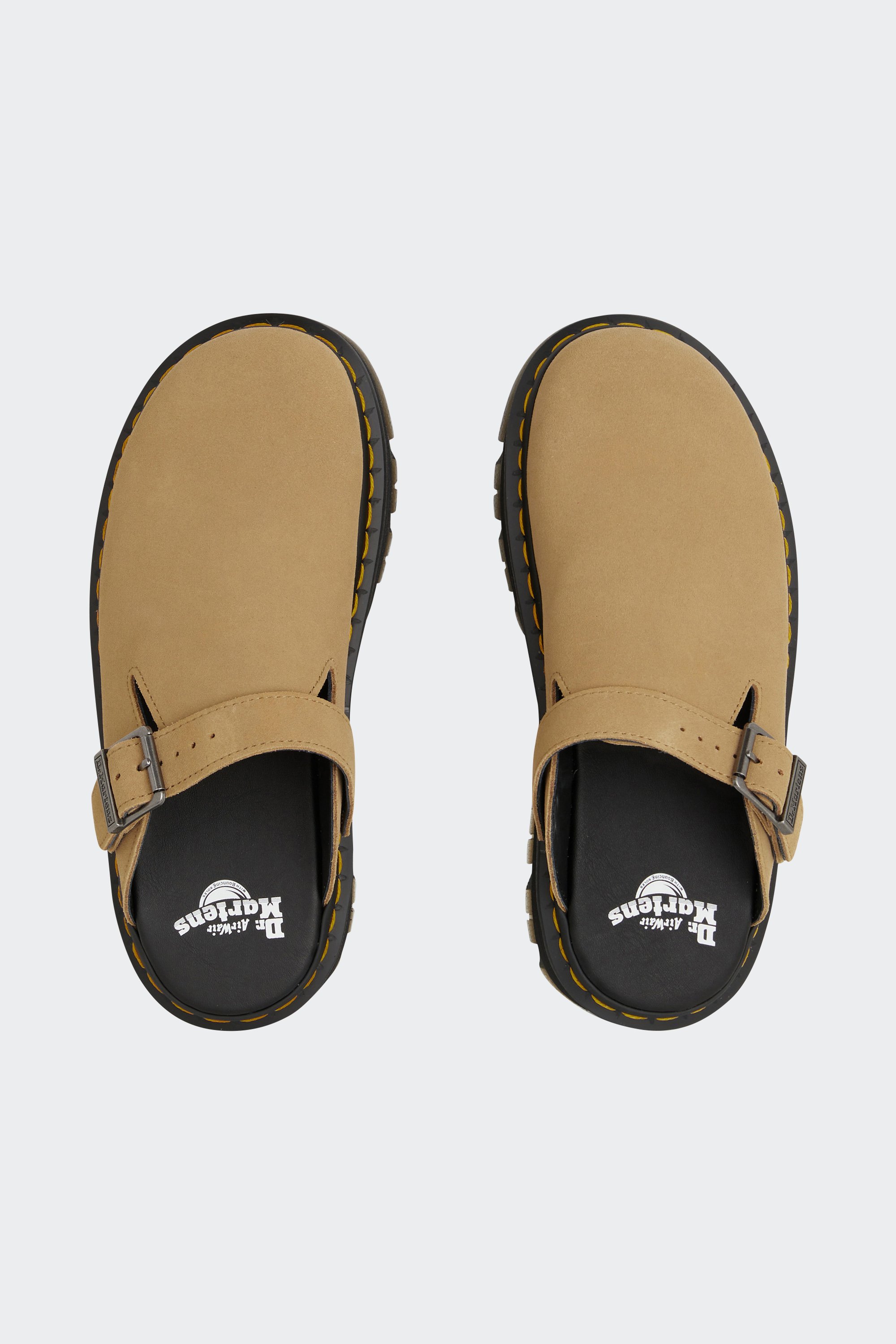 Flat furry sheepskin sandals | Beige by DR. MARTENS Flat furry sheepskin sandals Beige