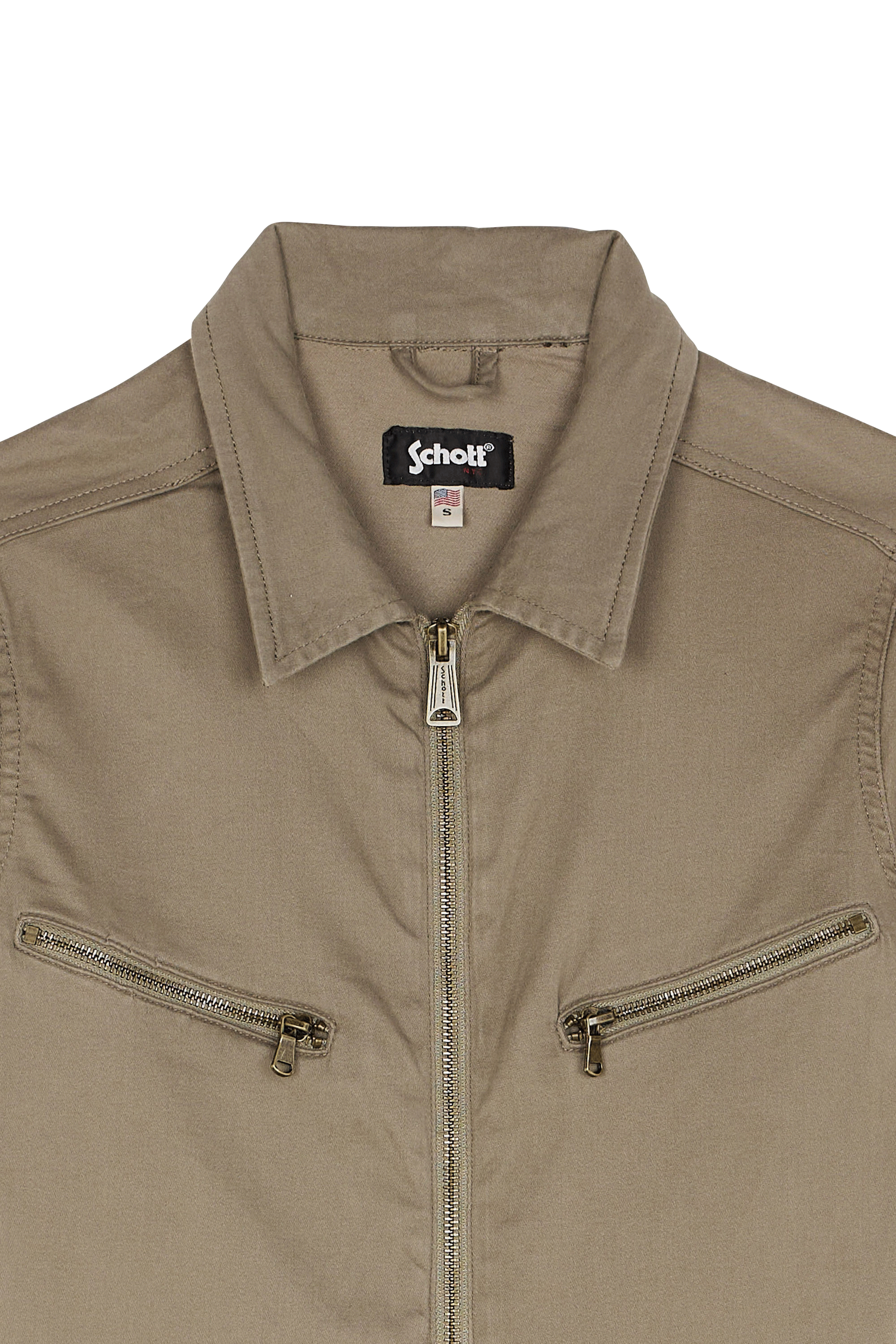 Cotton-blend playsuit with badges SCHOTT Green