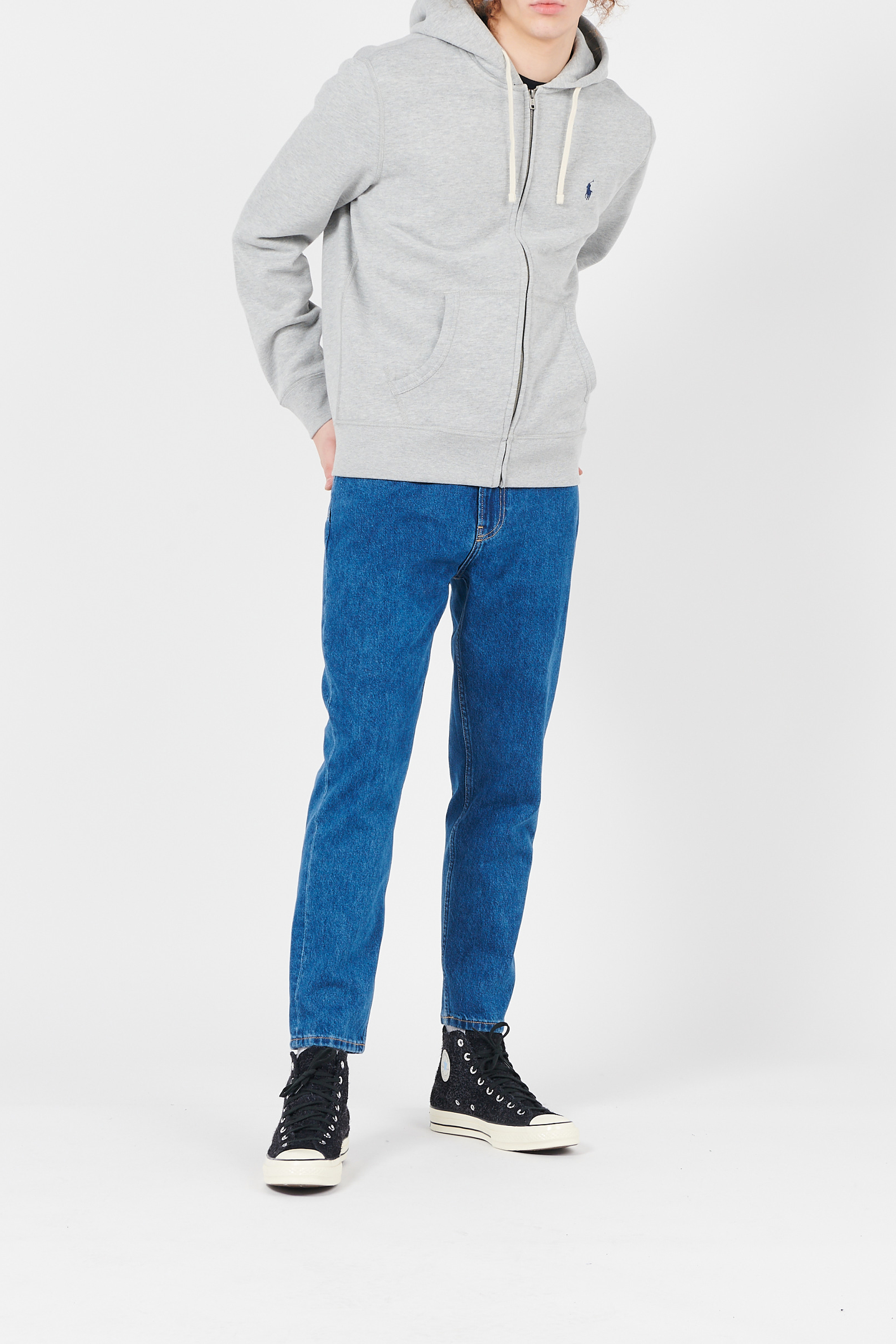 Hooded sweatshirt in blended cotton | Grey POLO RALPH LAUREN Men