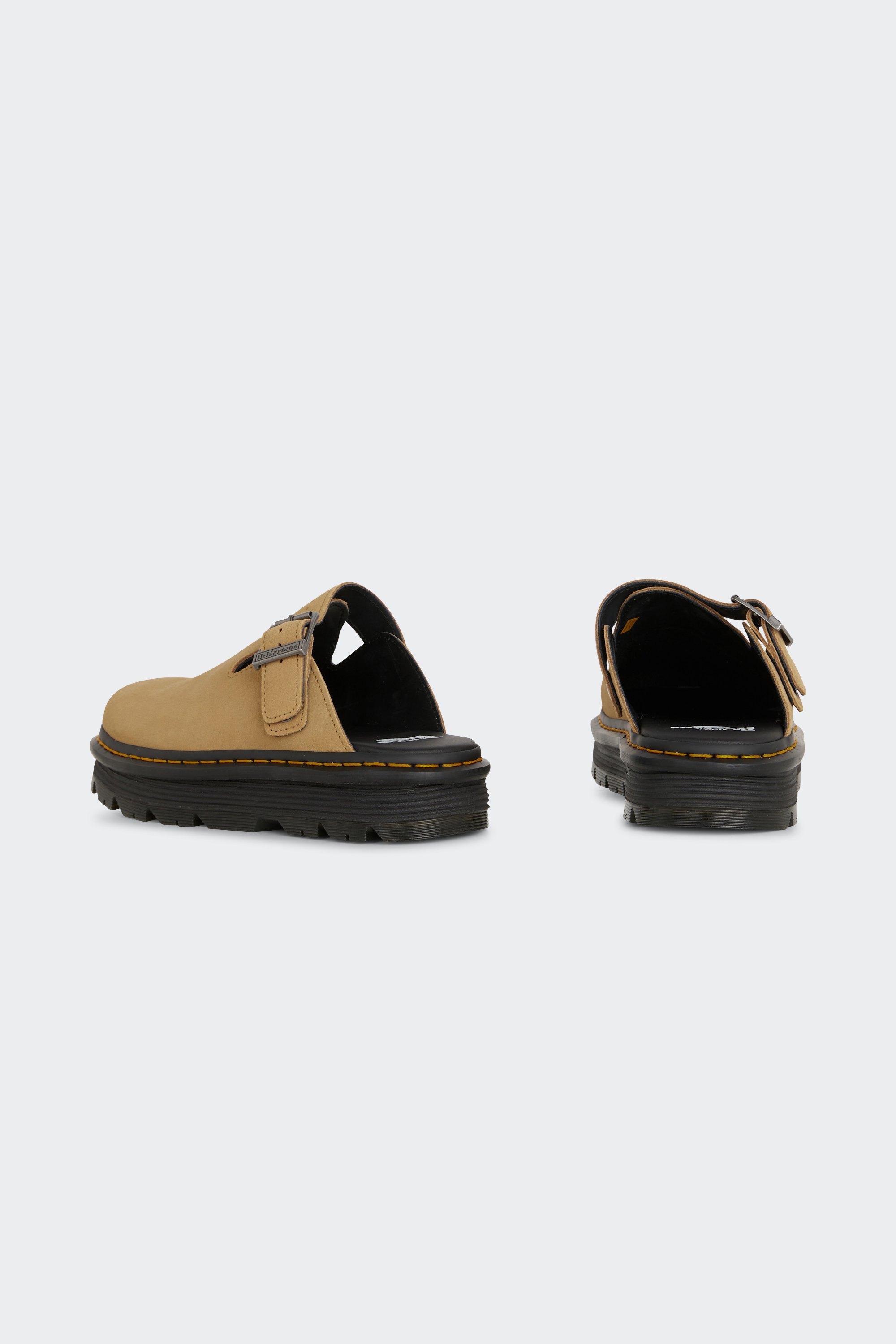 Flat furry sheepskin sandals | Beige by DR. MARTENS Flat furry sheepskin sandals Beige