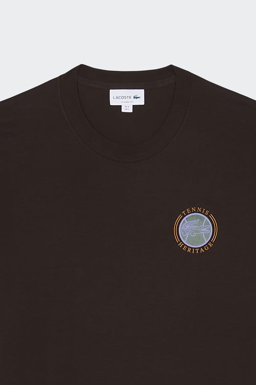 LACOSTE T-shirt Marron