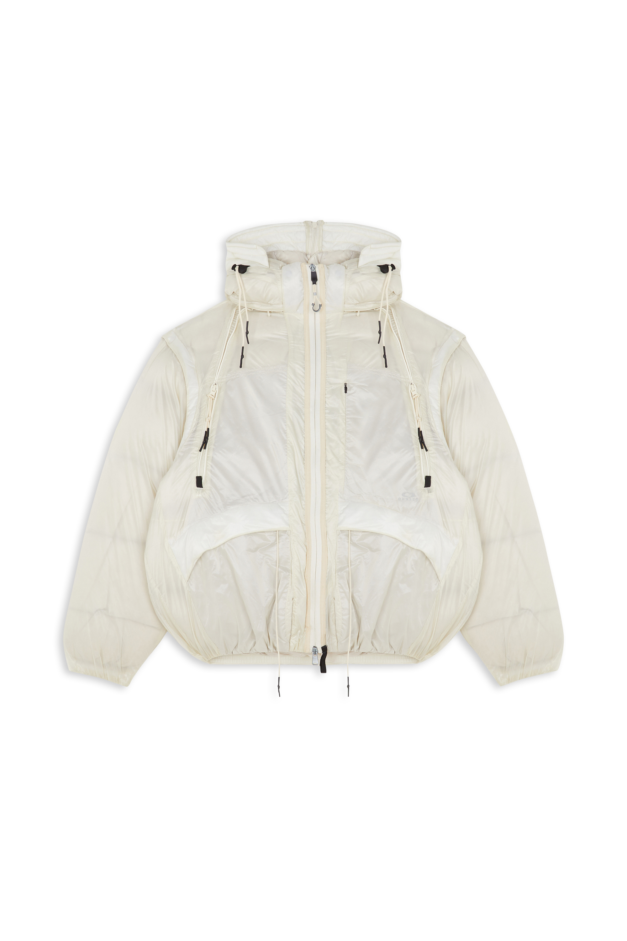 Lightweight quilted padded jacket with high neck Beige