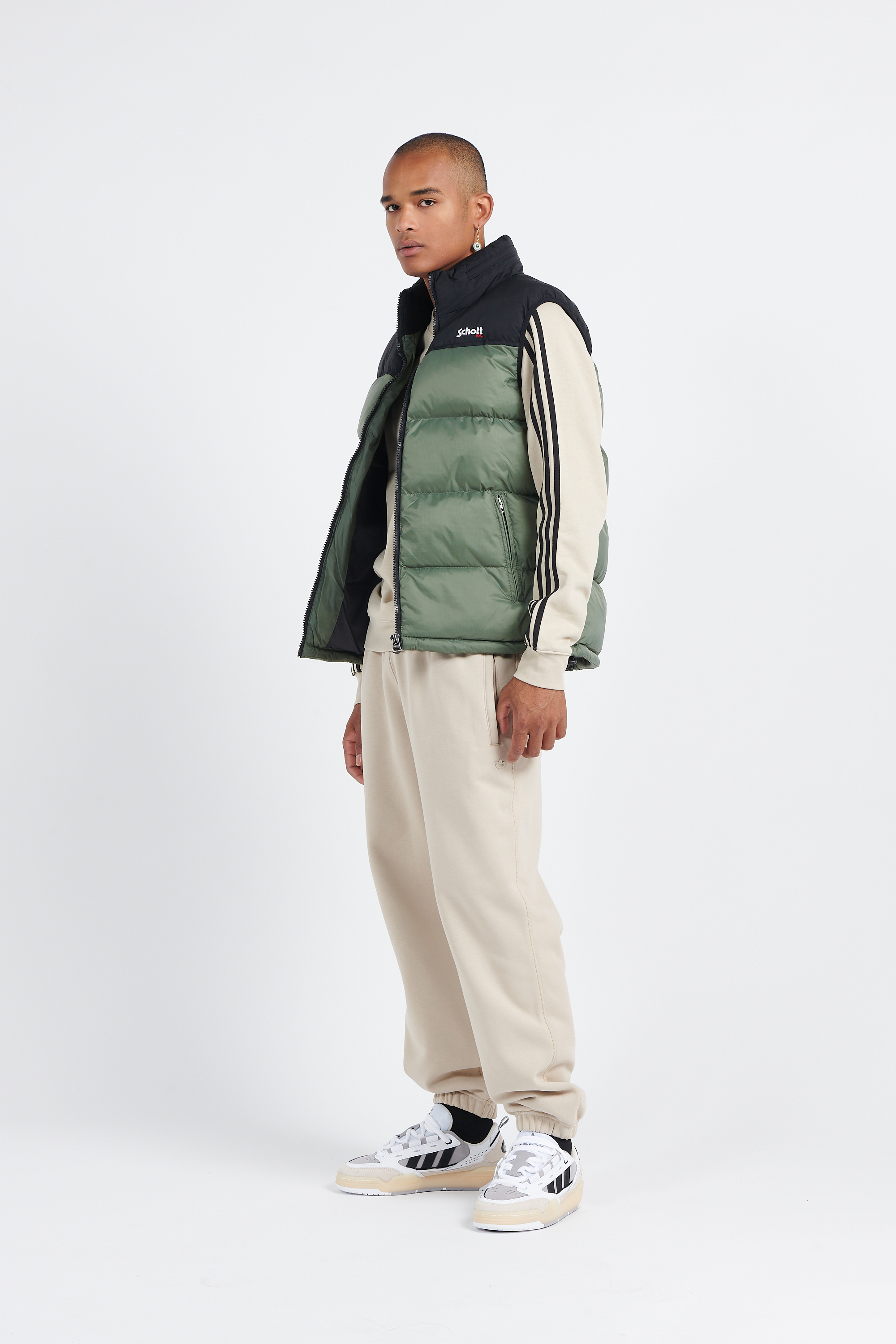 Sleeveless Puffer Jacket Green
