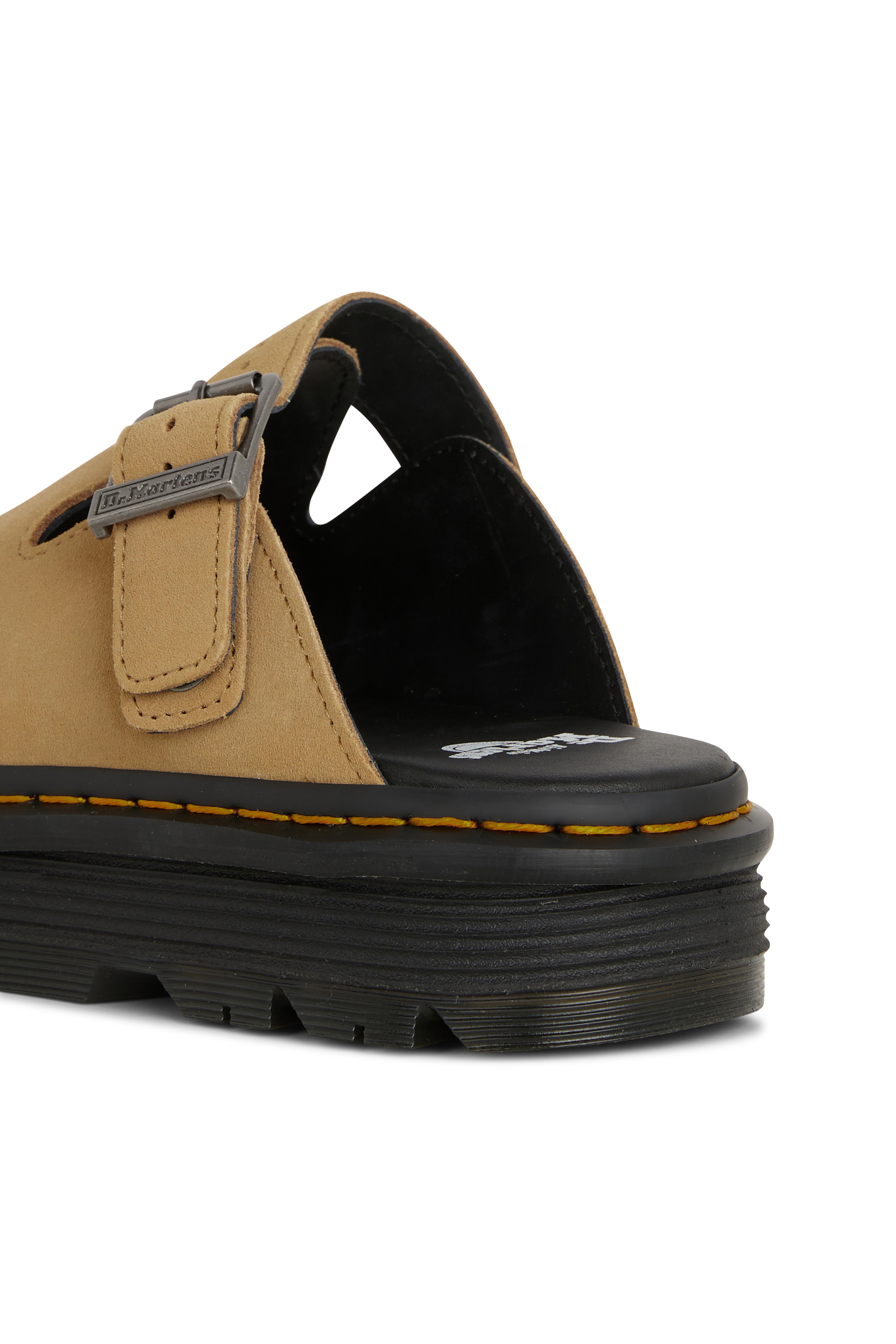 Flat furry sheepskin sandals Beige