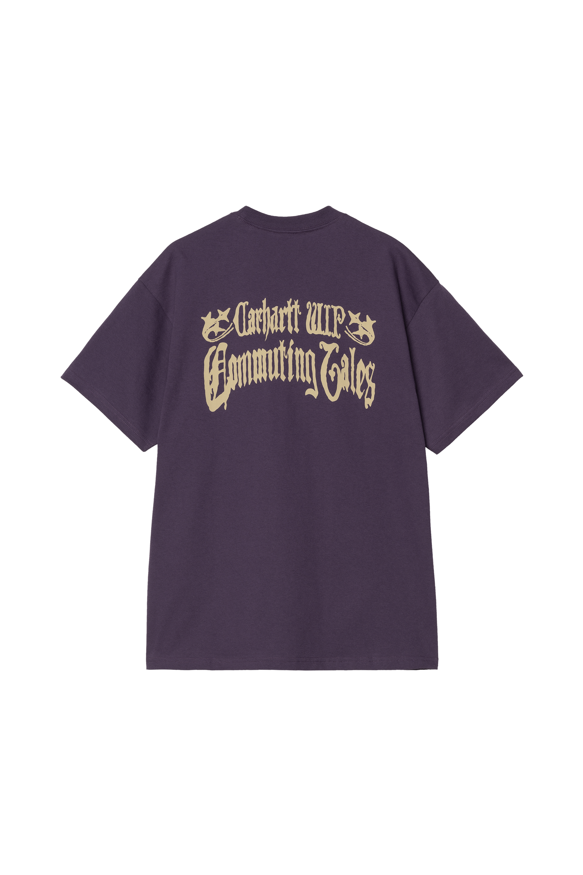 Regular-fit round-neck cotton T-shirt Purple