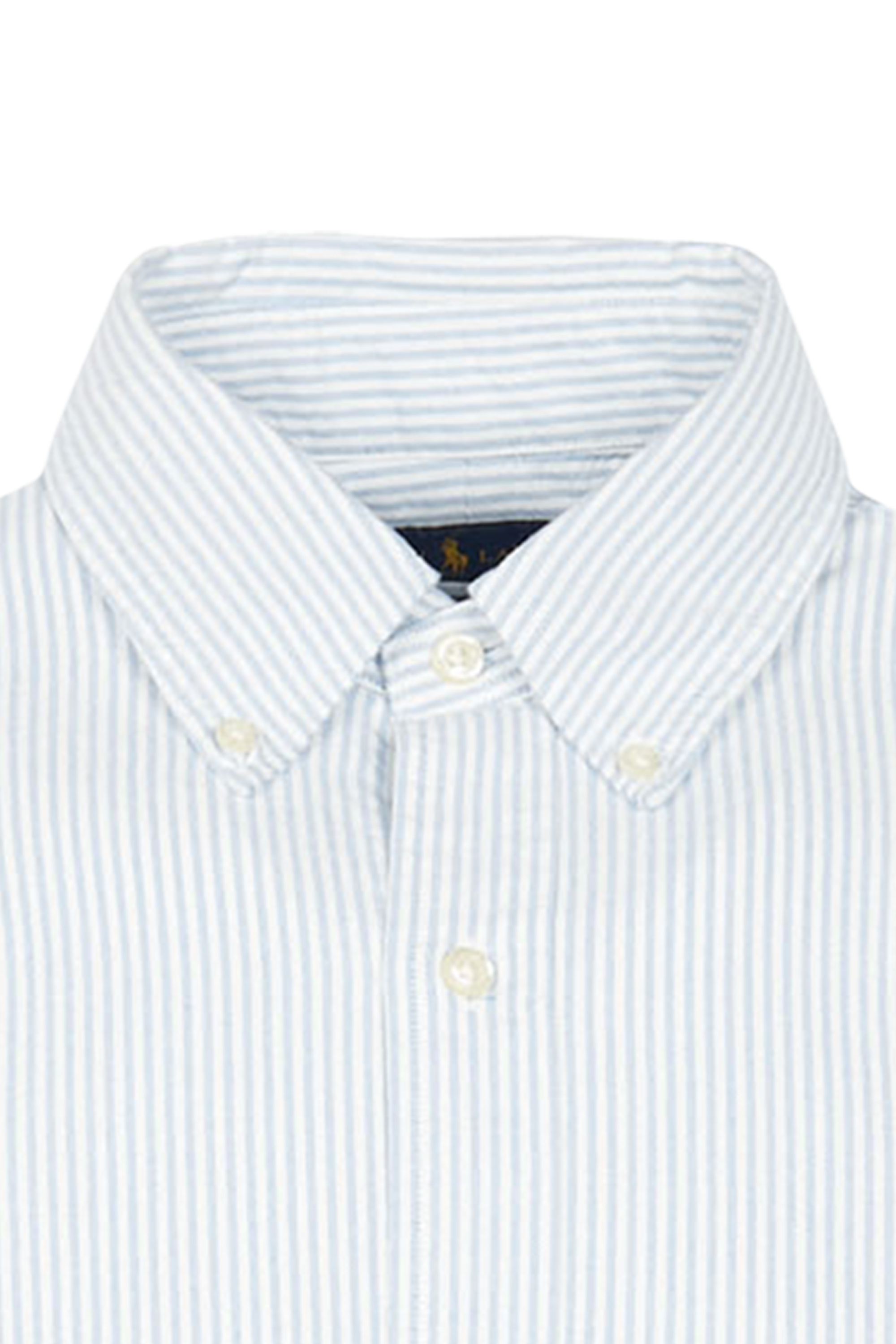 Regular-fit cotton shirt with button-down collar Blue