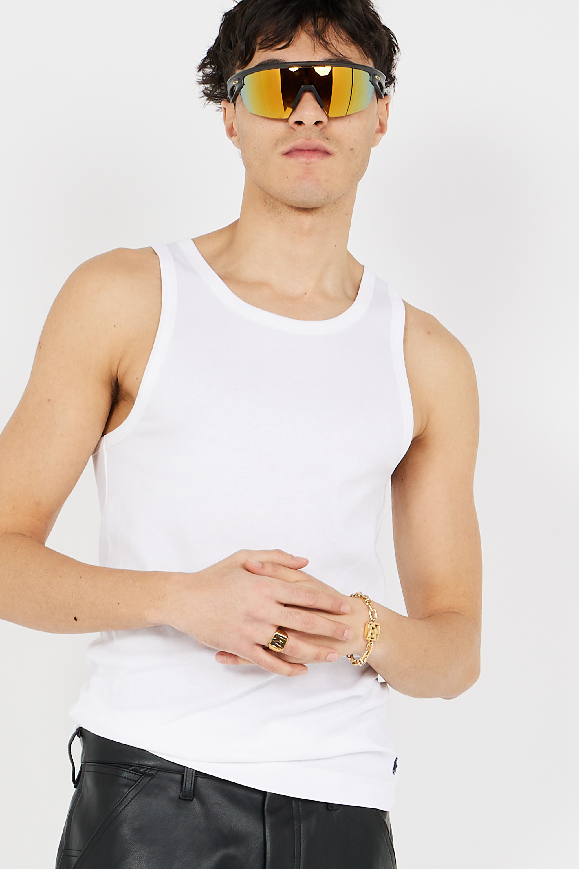 Set of 2 classic tank tops White