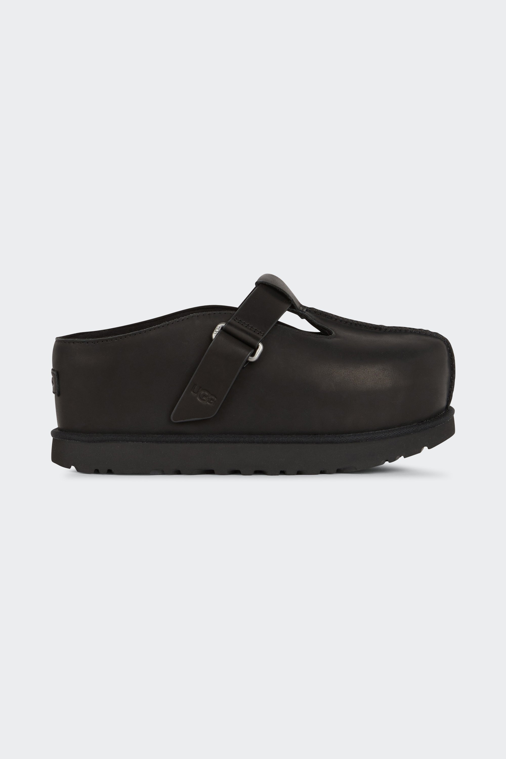 Flat furry sheepskin sandals | Black by UGG Flat furry sheepskin sandals Black