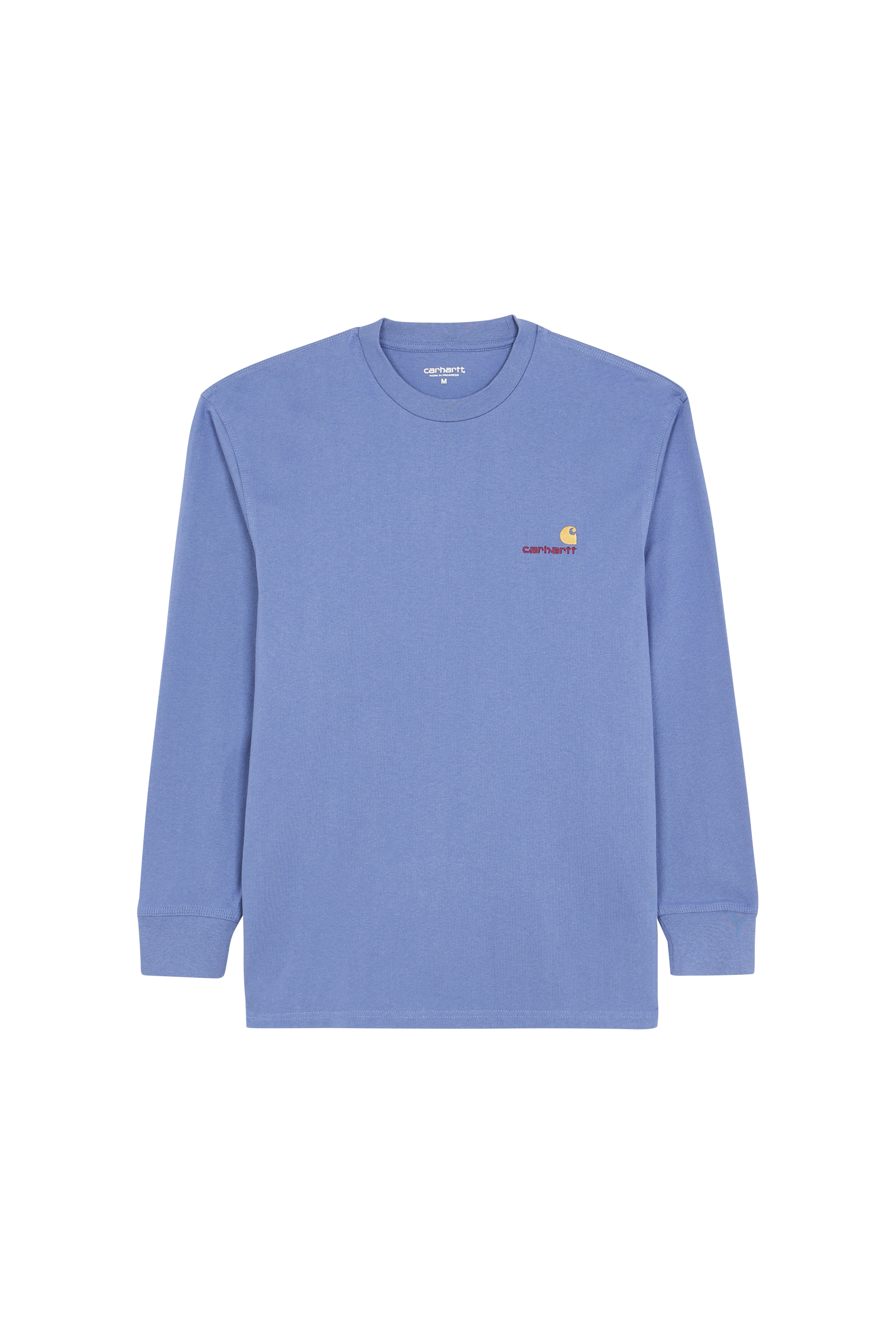 Regular-fit round-neck cotton T-shirt Blue