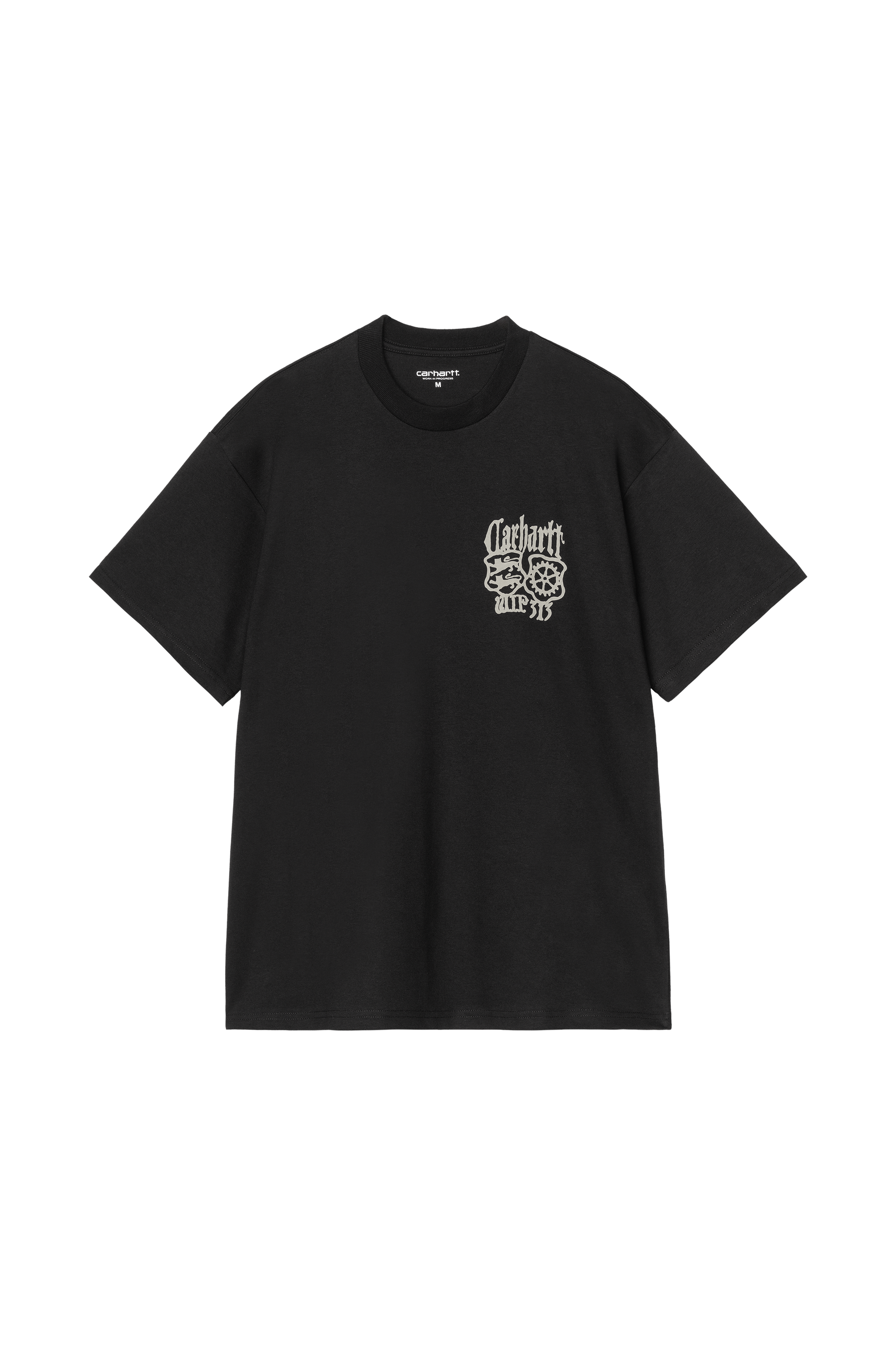 Regular-fit round-neck cotton T-shirt S/S Commuting Tales T-Shirt Black