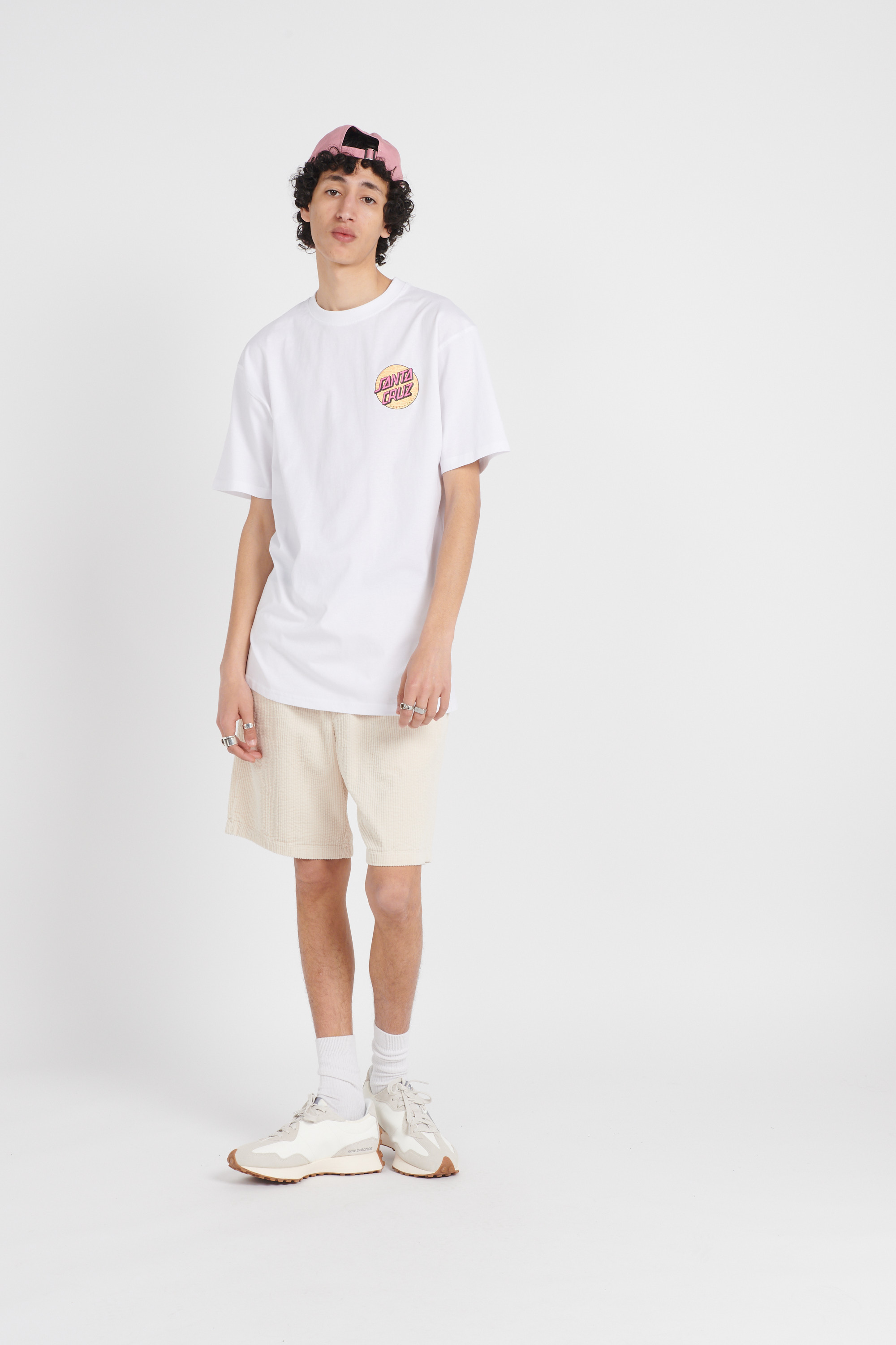 Regular-fit round-neck cotton T-shirt White