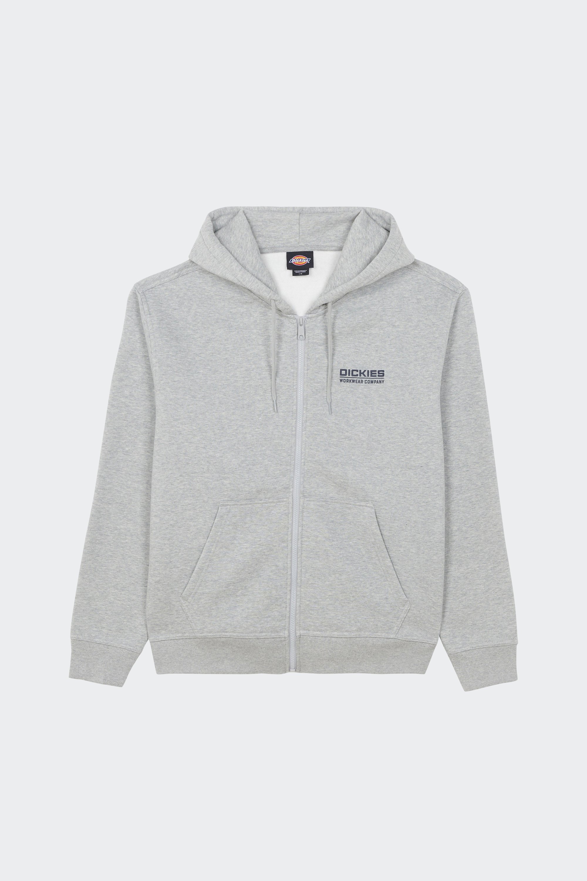 Regular-fit zip-up cotton-blend hoodie with Pony Player | Grey by DICKIES Regular-fit zip-up cotton-blend hoodie with Pony Player Grey