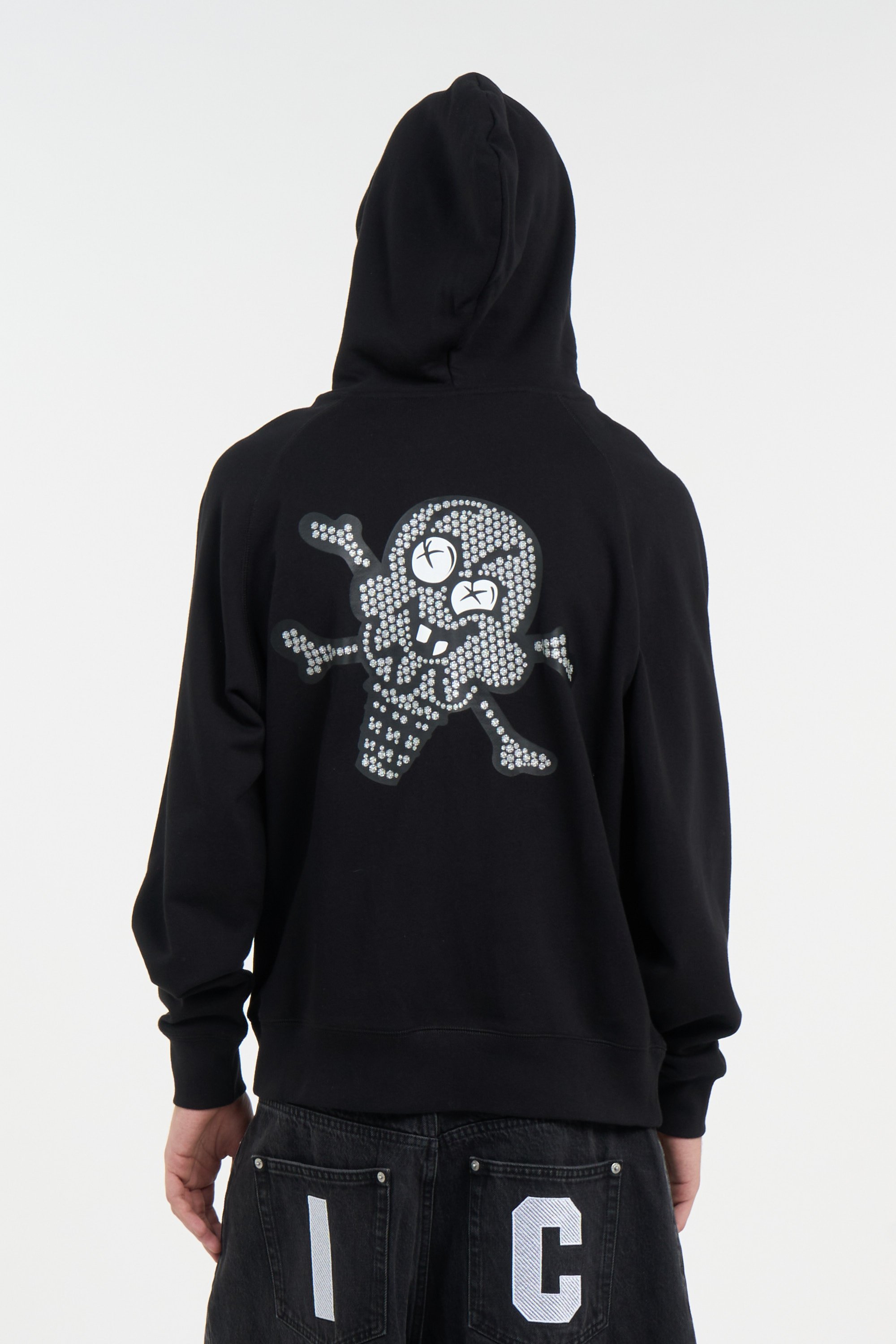 Cotton zip-up sweatshirt | Black ICE CREAM Men