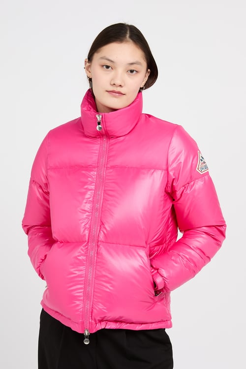 PYRENEX Lightweight quilted padded jacket with high neck Pink