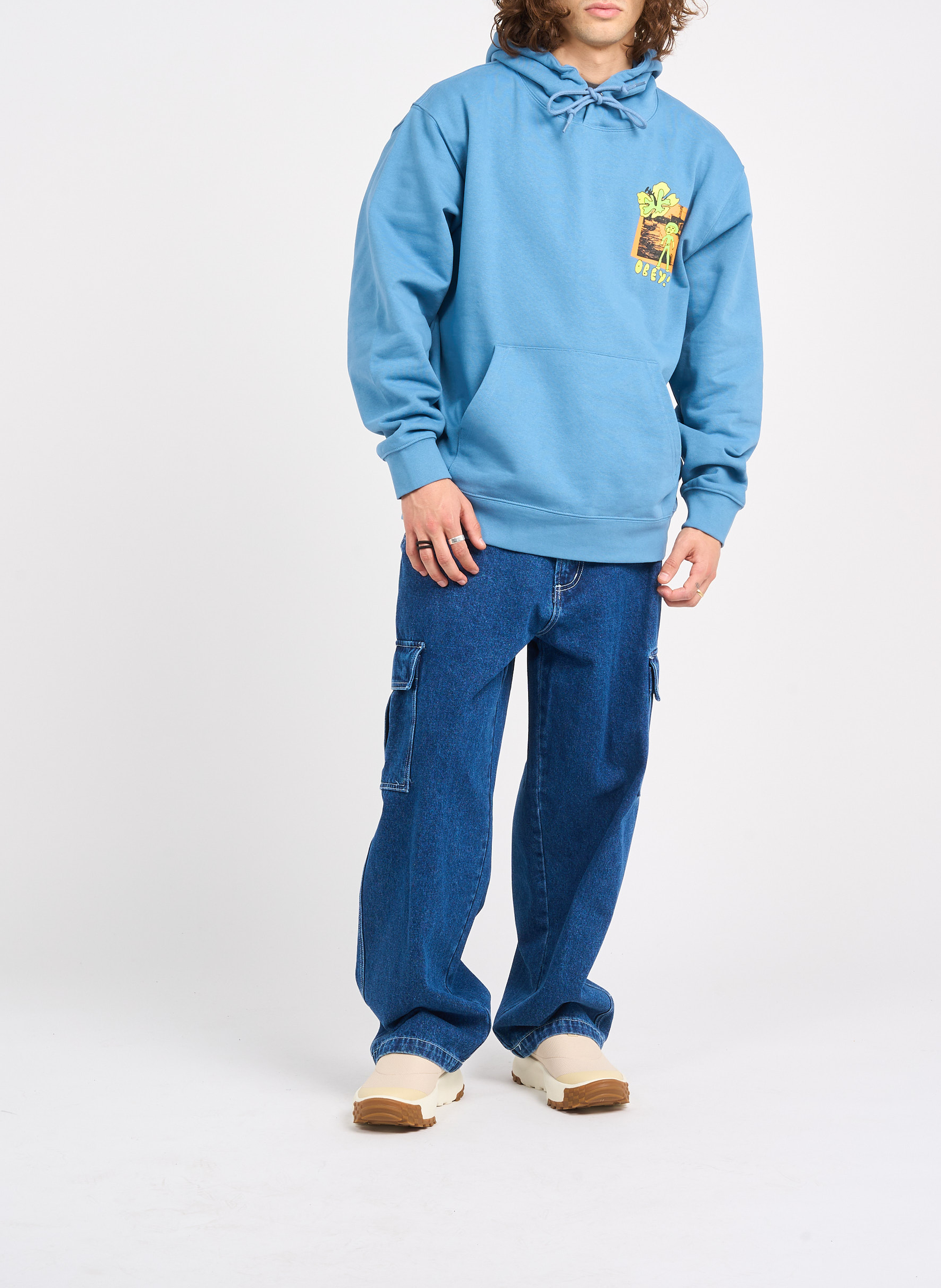Hoodie OBEY Blue