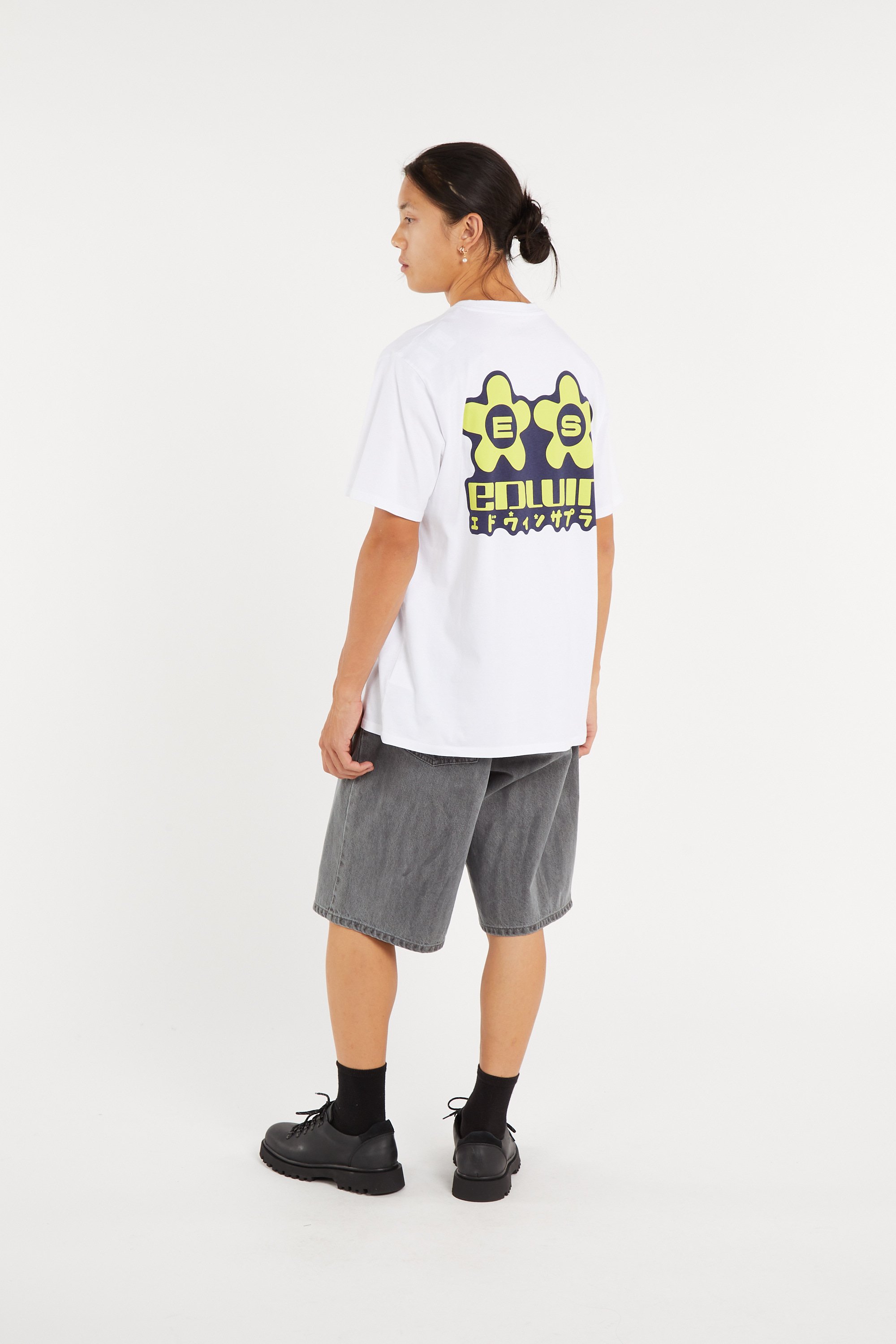 Regular-fit round-neck cotton T-shirt | White EDWIN Men