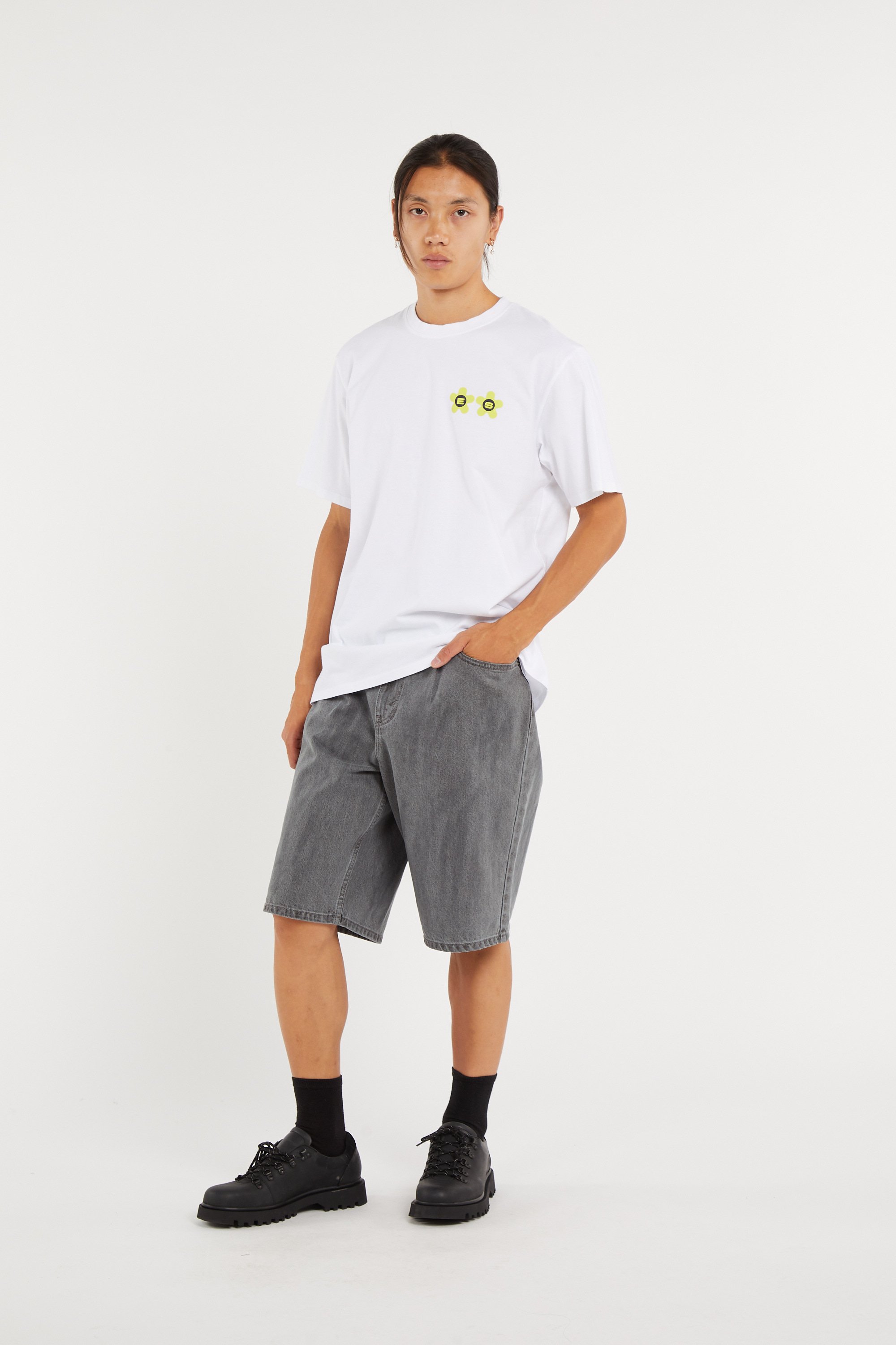 Regular-fit round-neck cotton T-shirt | White EDWIN Men