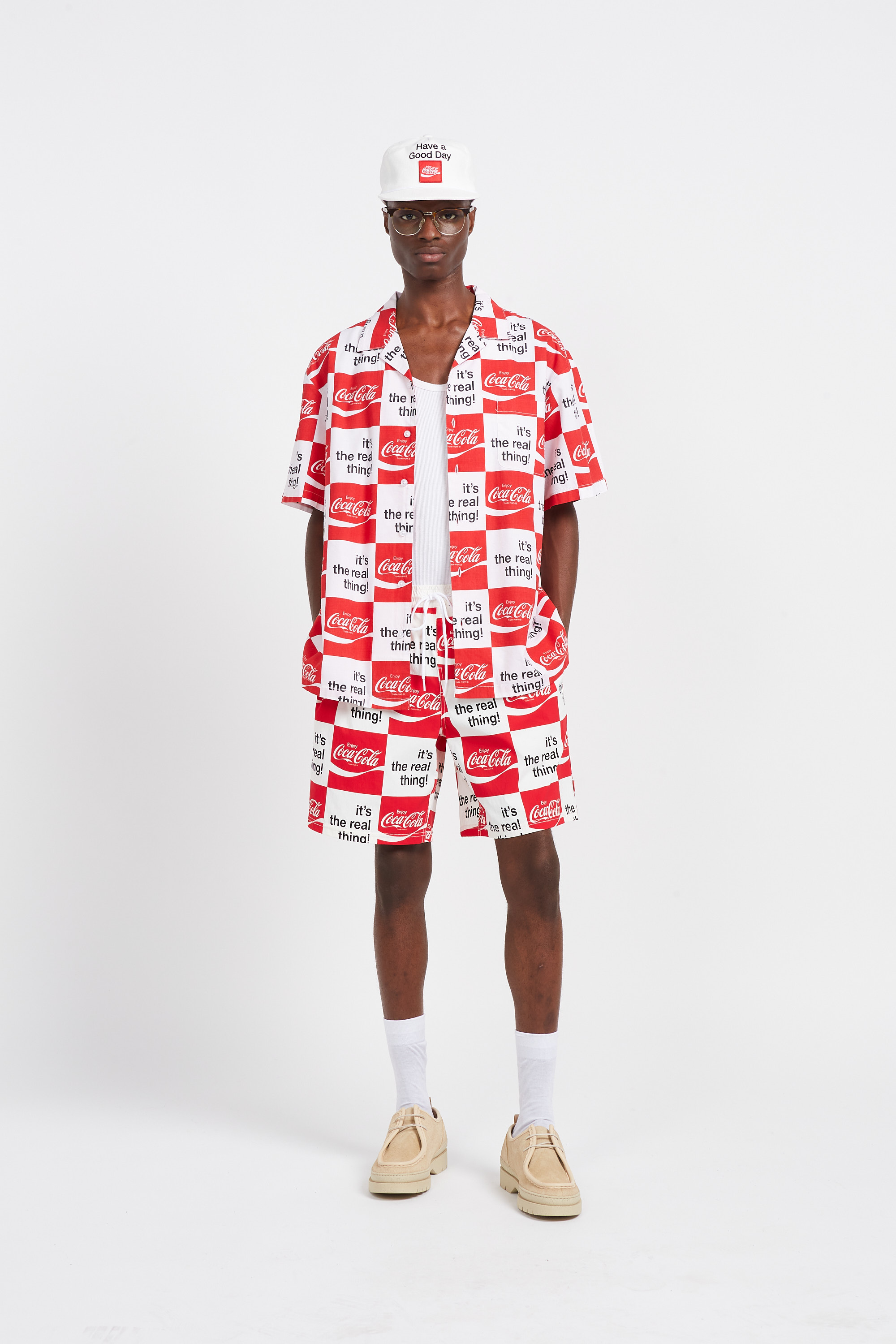 Swim shorts - Brixton x COCA COLA White