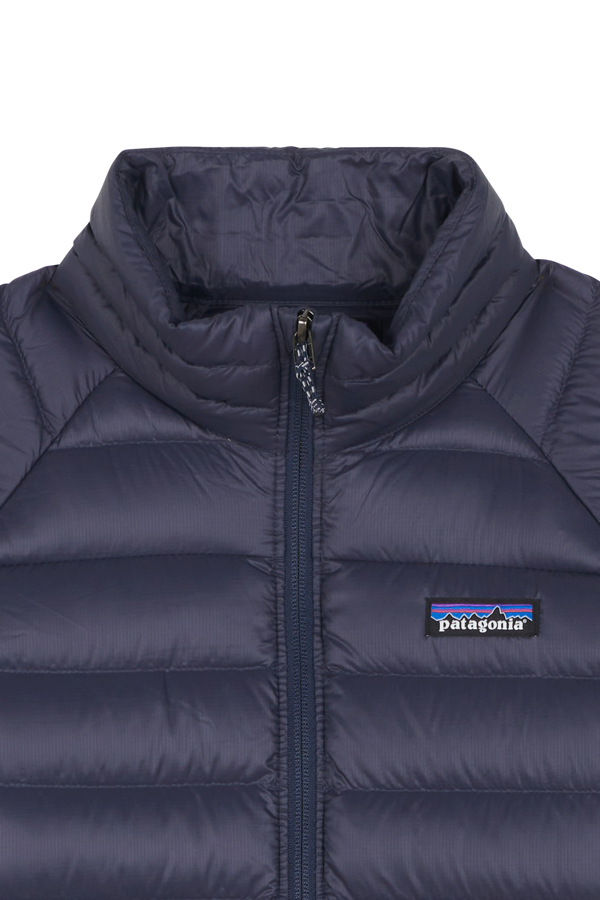 Lightweight quilted padded jacket with high neck Blue