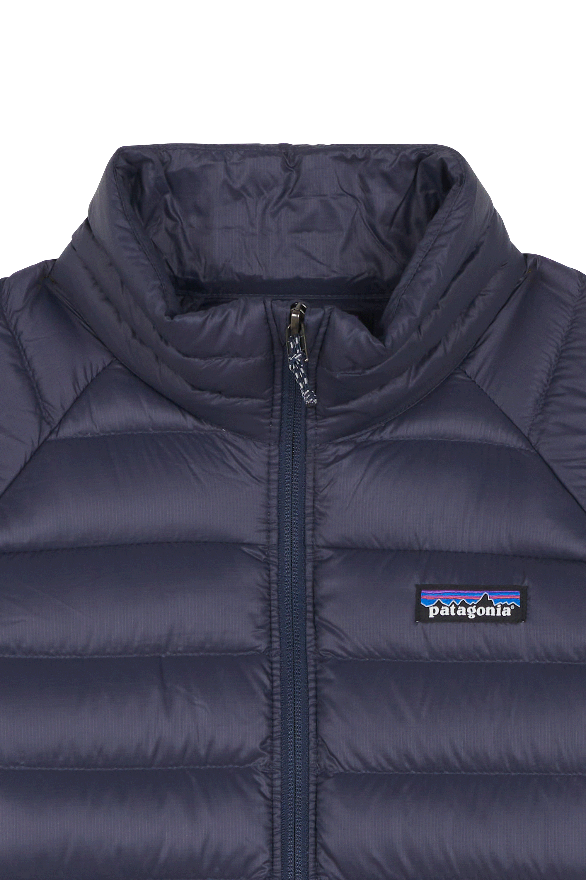 Lightweight quilted padded jacket with high neck Blue