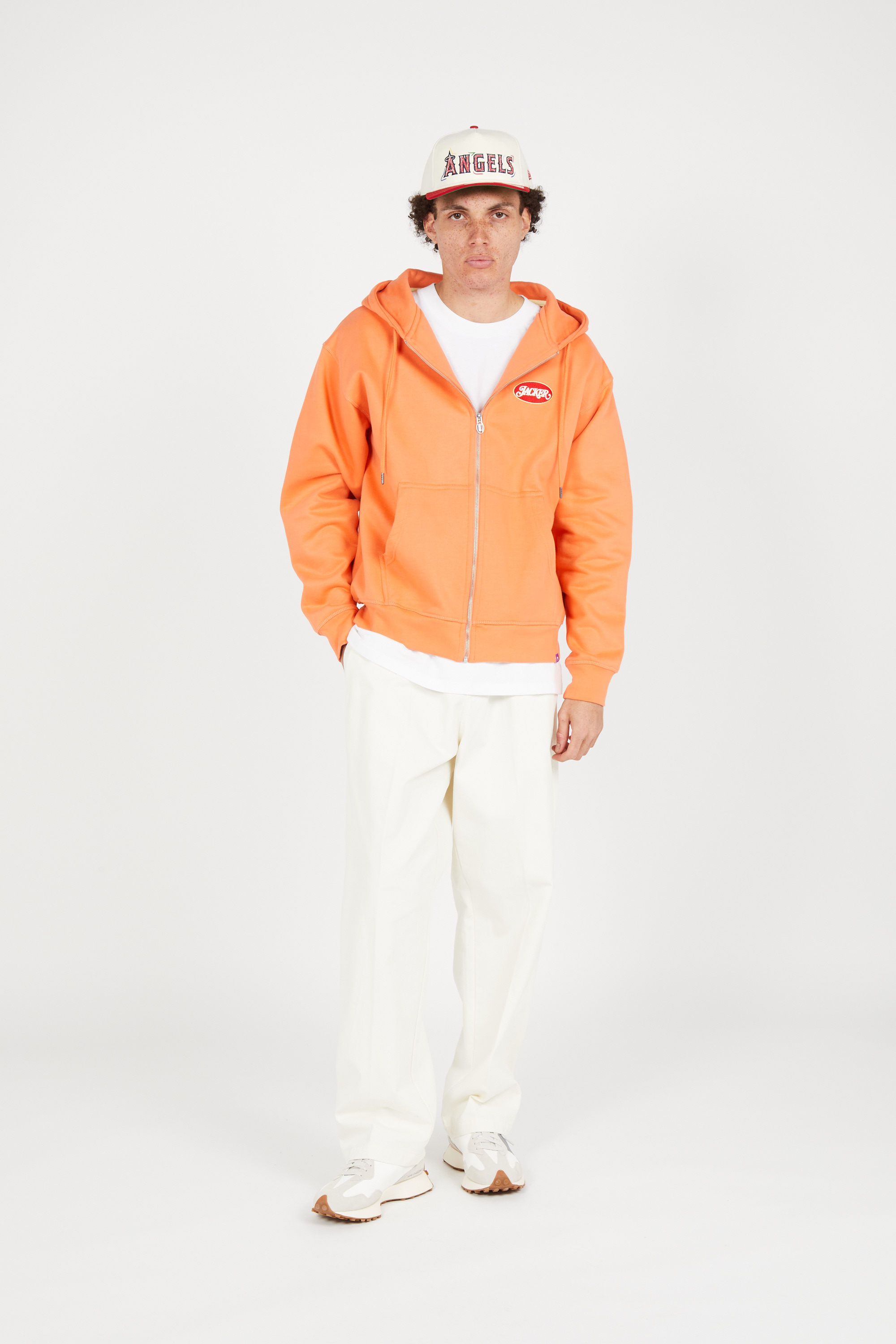 zip-up hoodie Orange