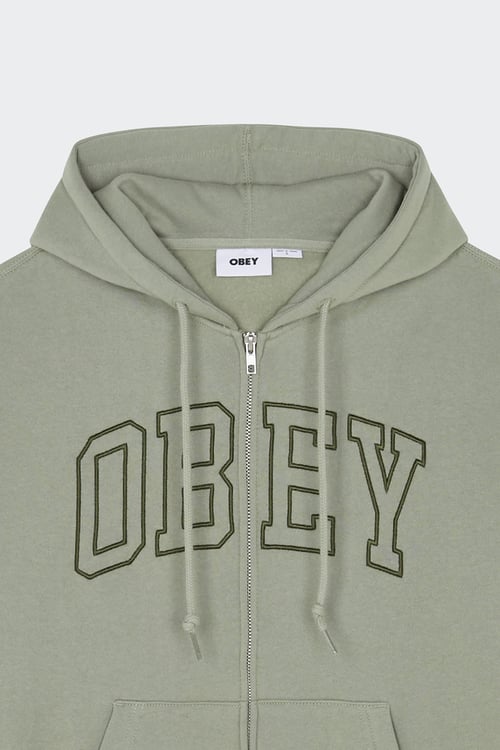 OBEY Hoodie zippé Gris