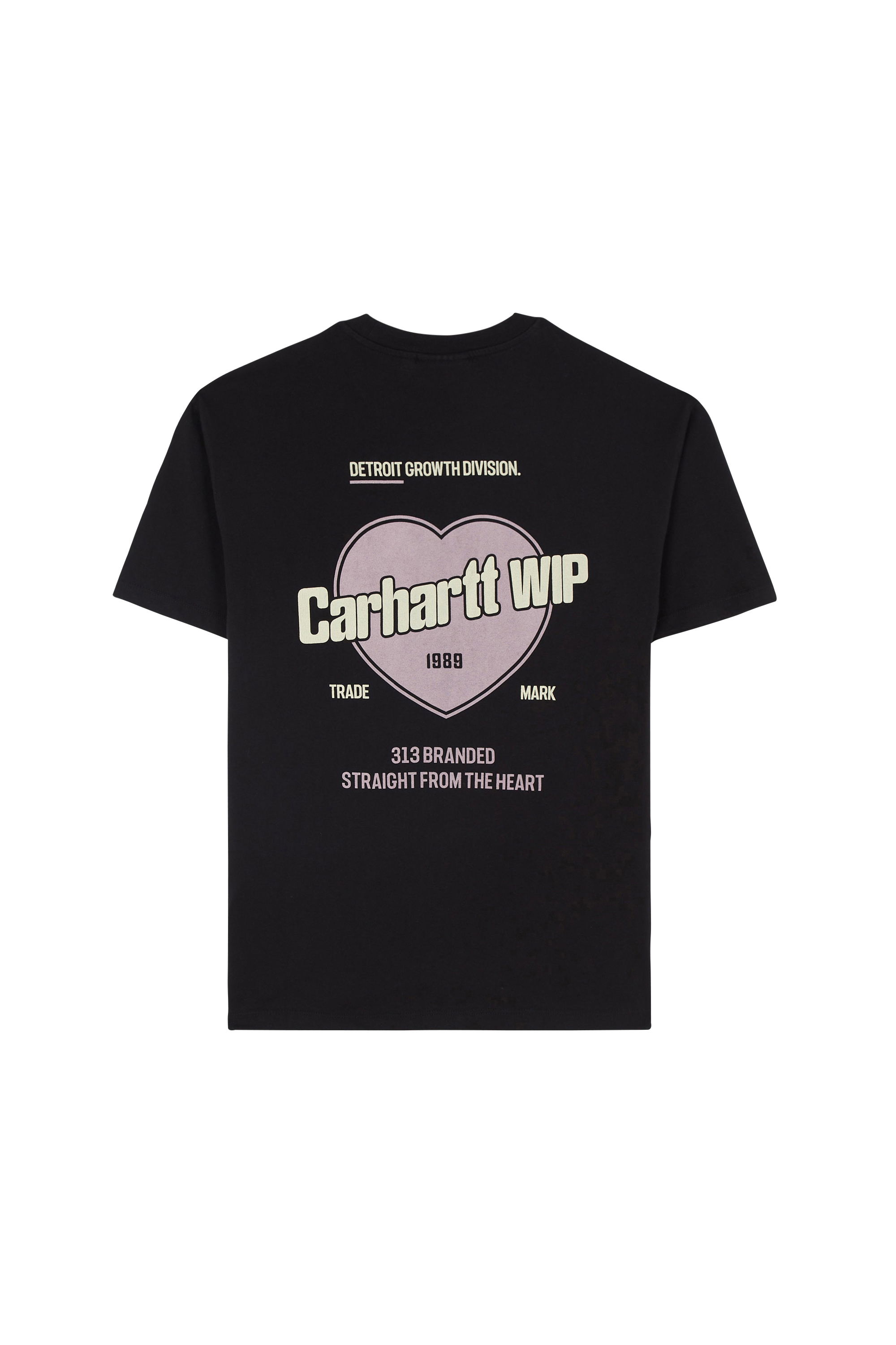 Regular-fit round-neck cotton T-shirt Black