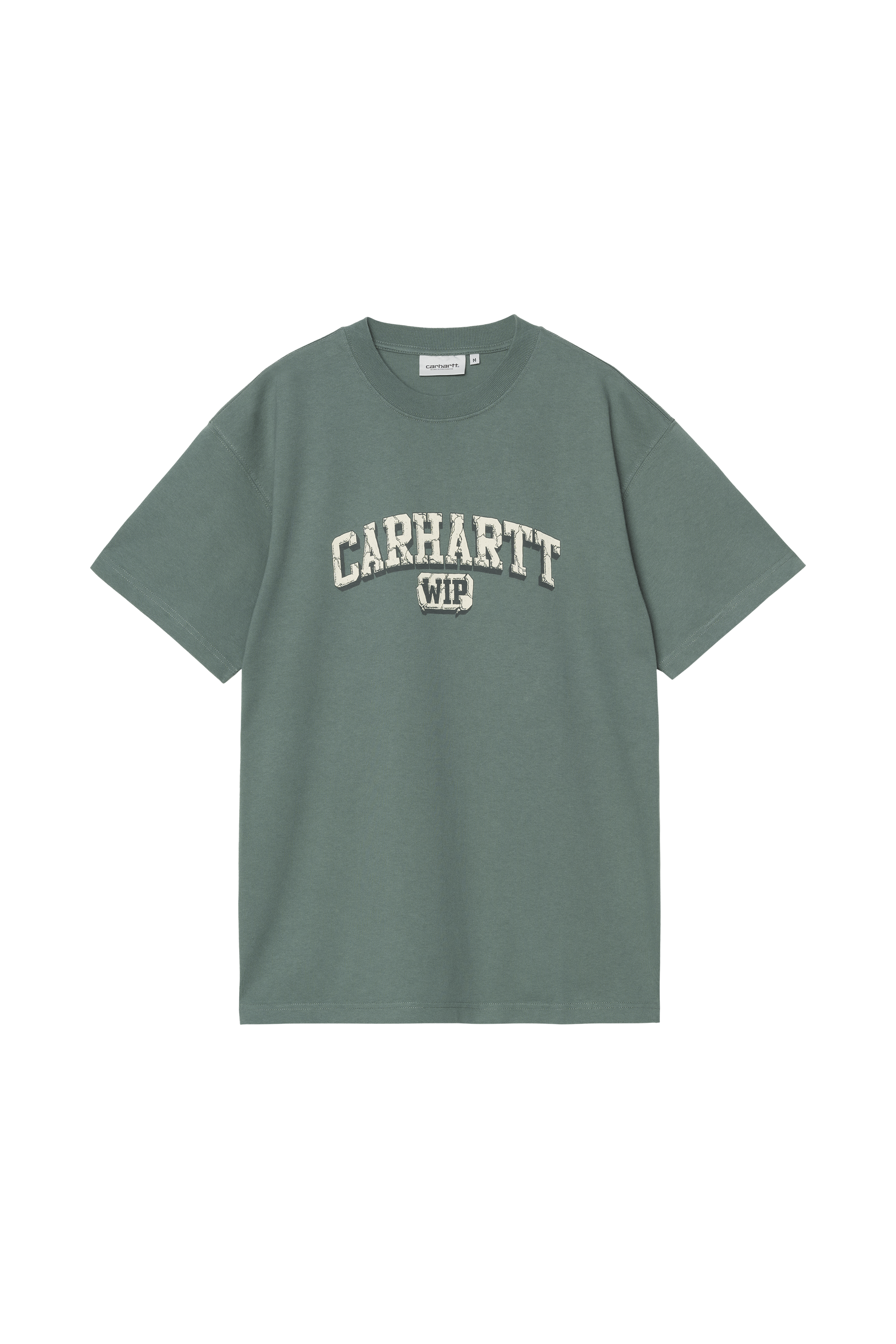 Regular-fit round-neck cotton T-shirt S/S Heavy Duty T-Shirt Velvet green