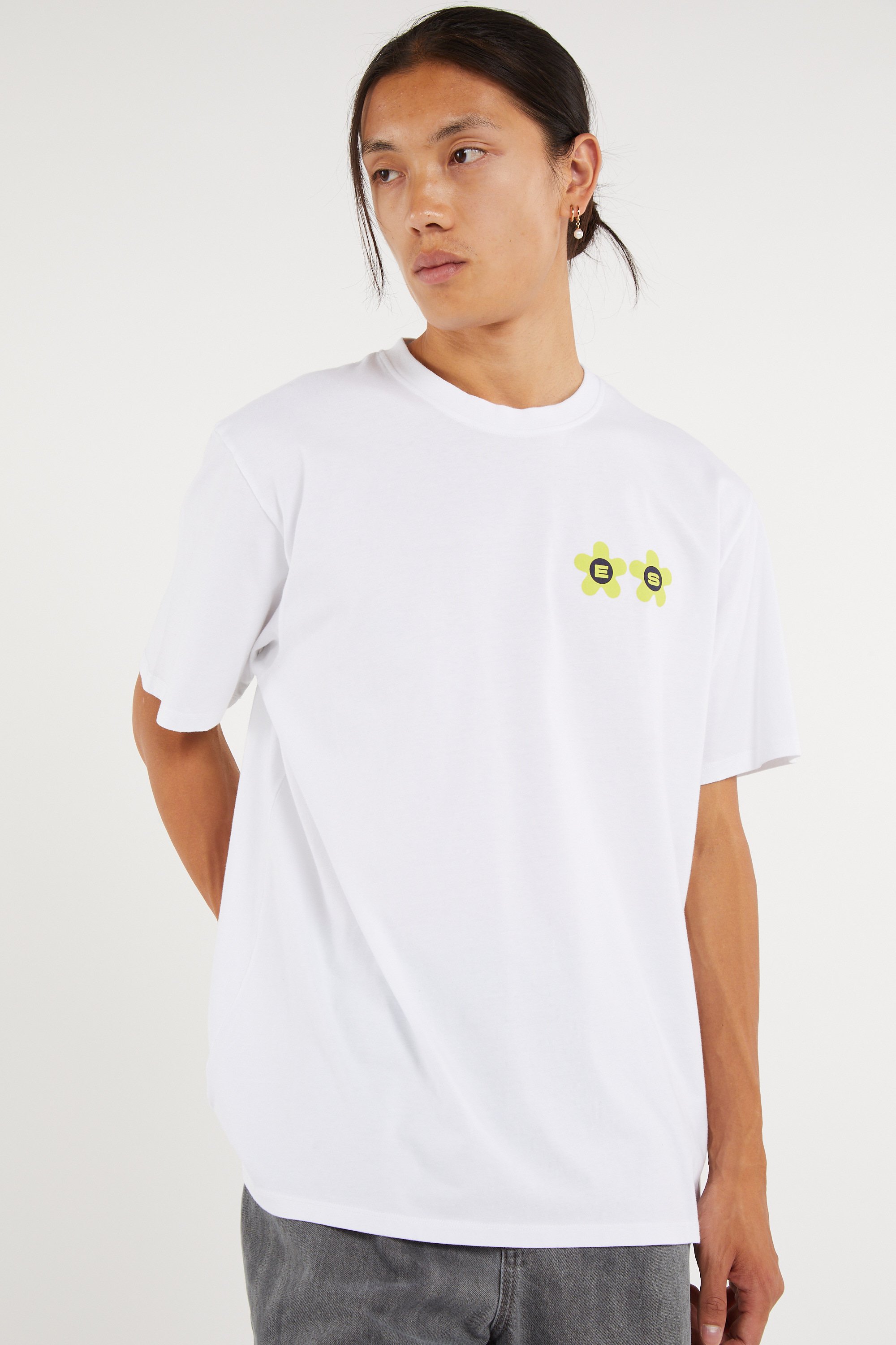 Regular-fit round-neck cotton T-shirt | White EDWIN Men