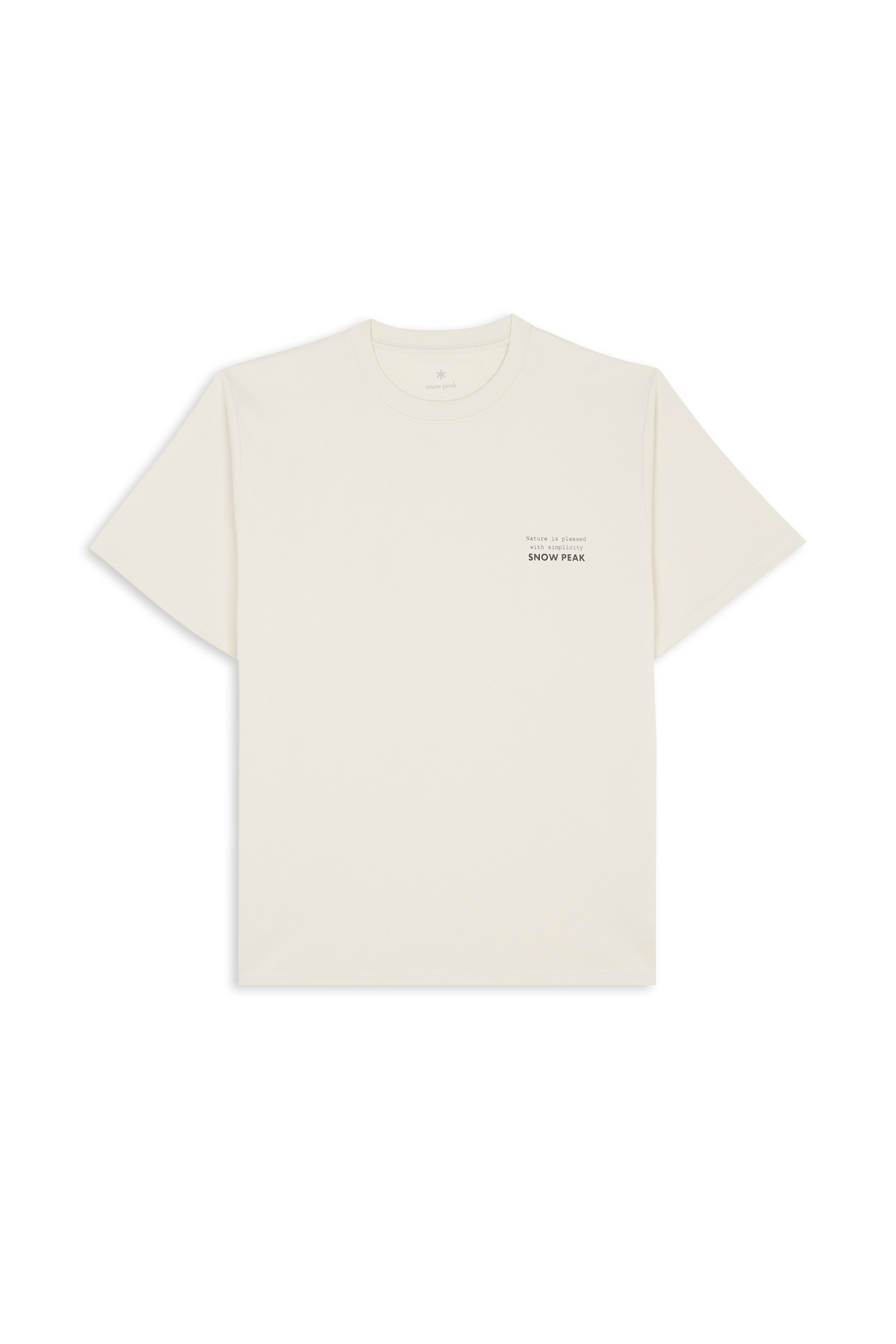 Regular-fit round-neck cotton T-shirt | Beige SNOW PEAK Men