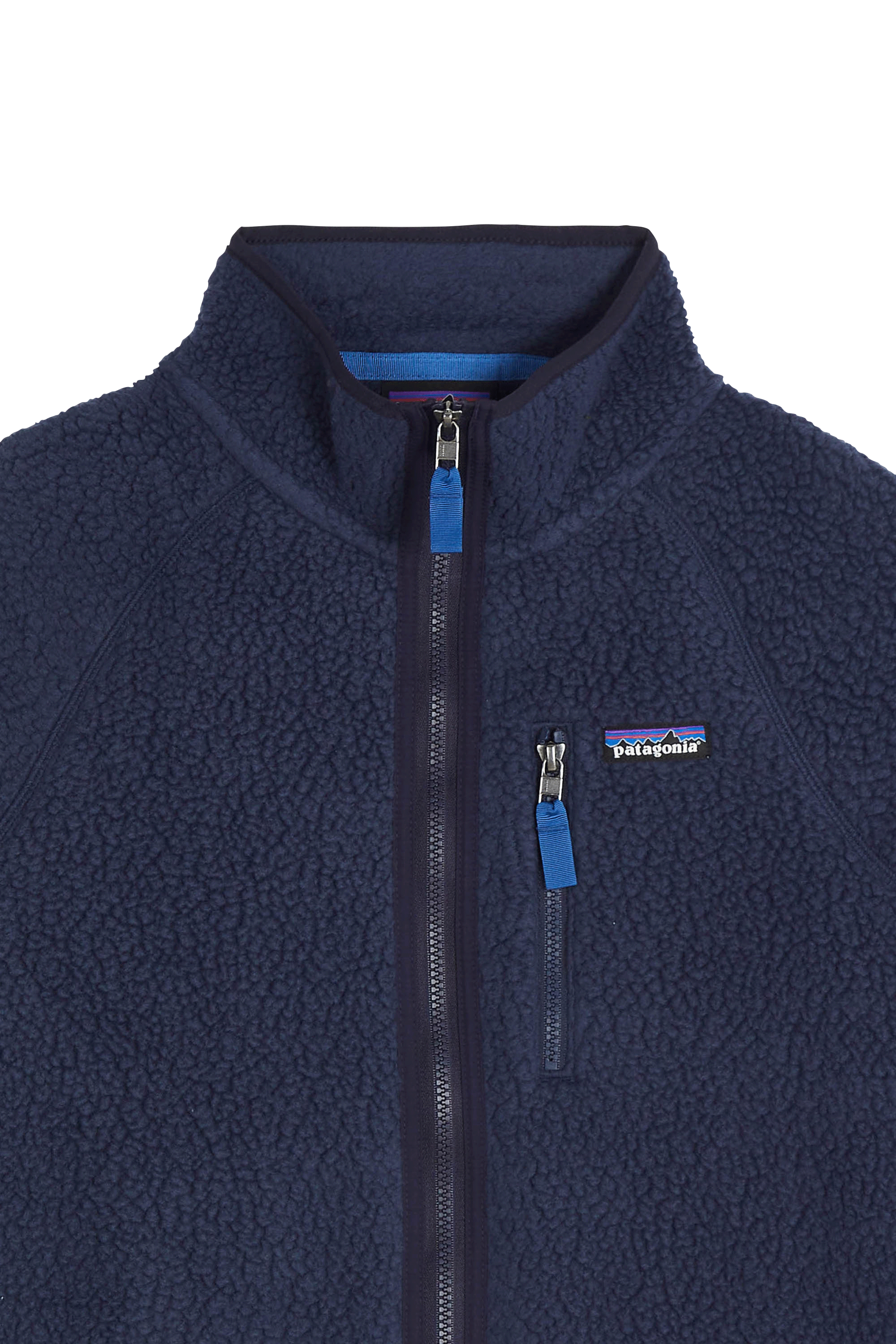 Polaire droit col montant  Bleu