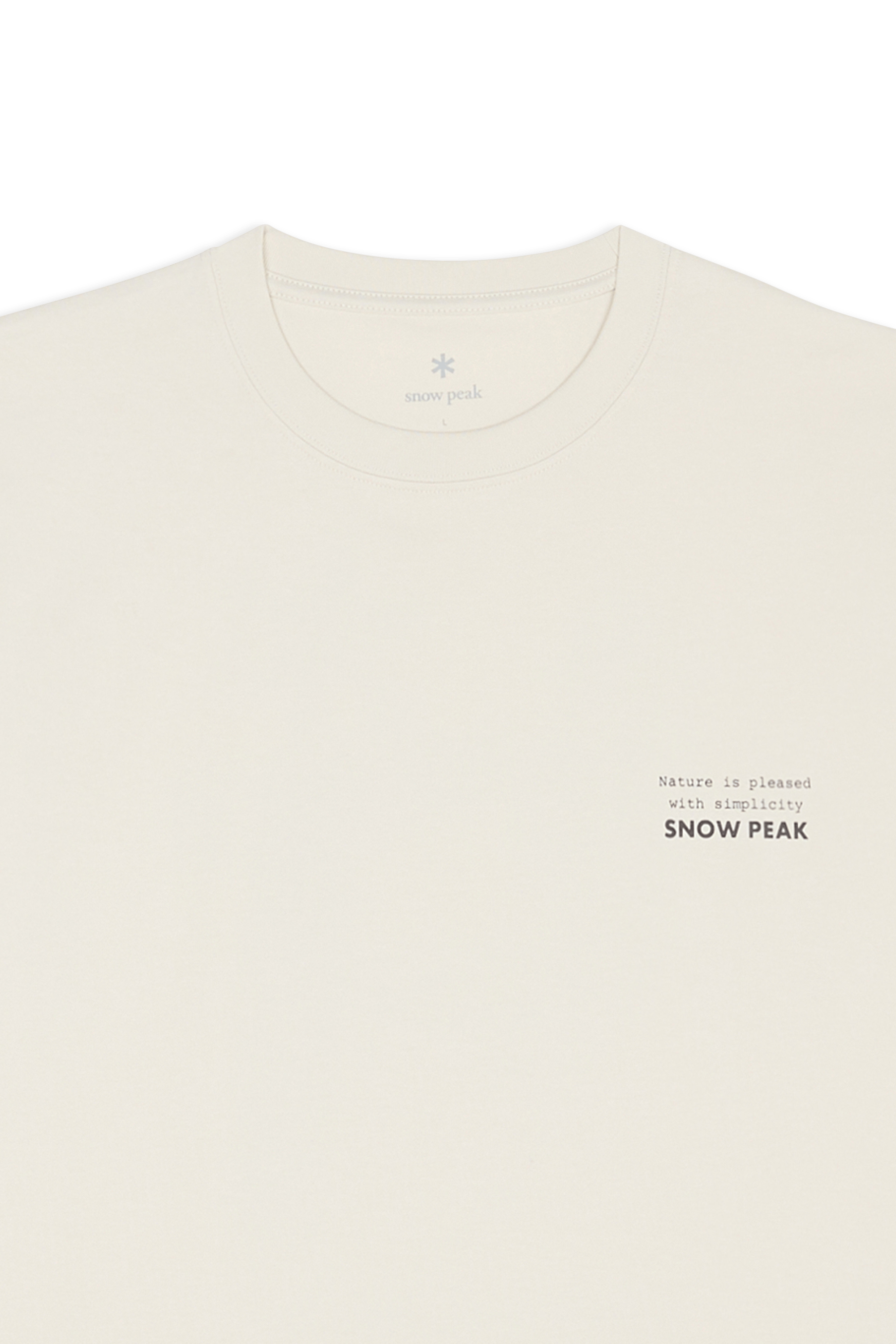 Regular-fit round-neck cotton T-shirt | Beige SNOW PEAK Men