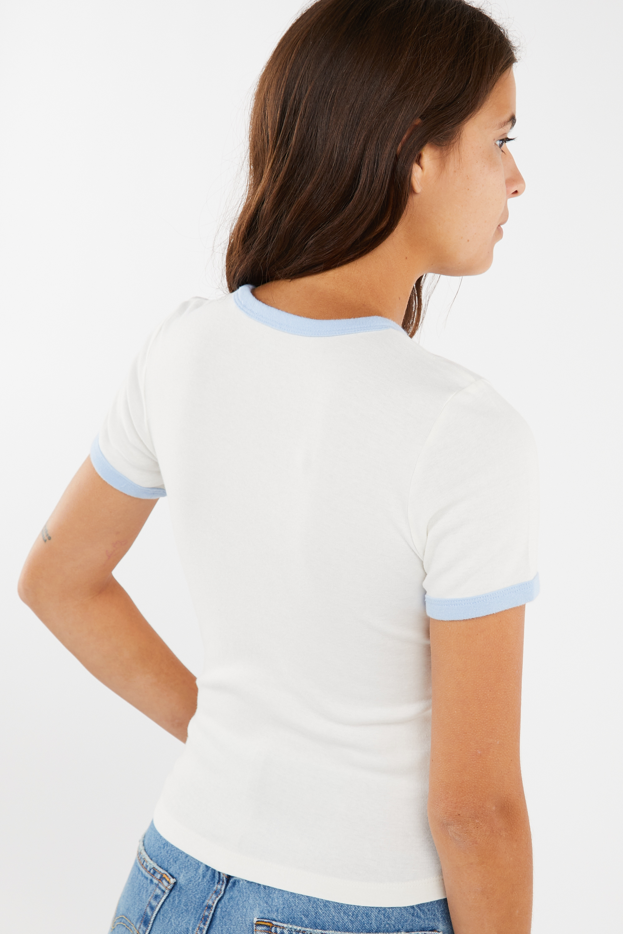 Regular-fit round-neck cotton T-shirt White