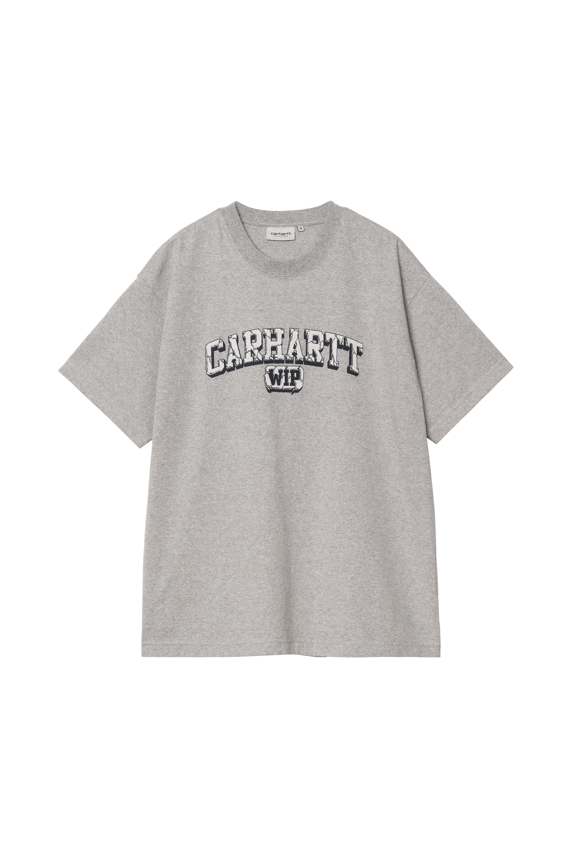 Regular-fit round-neck cotton T-shirt S/S Heavy Duty T-Shirt Grey heather