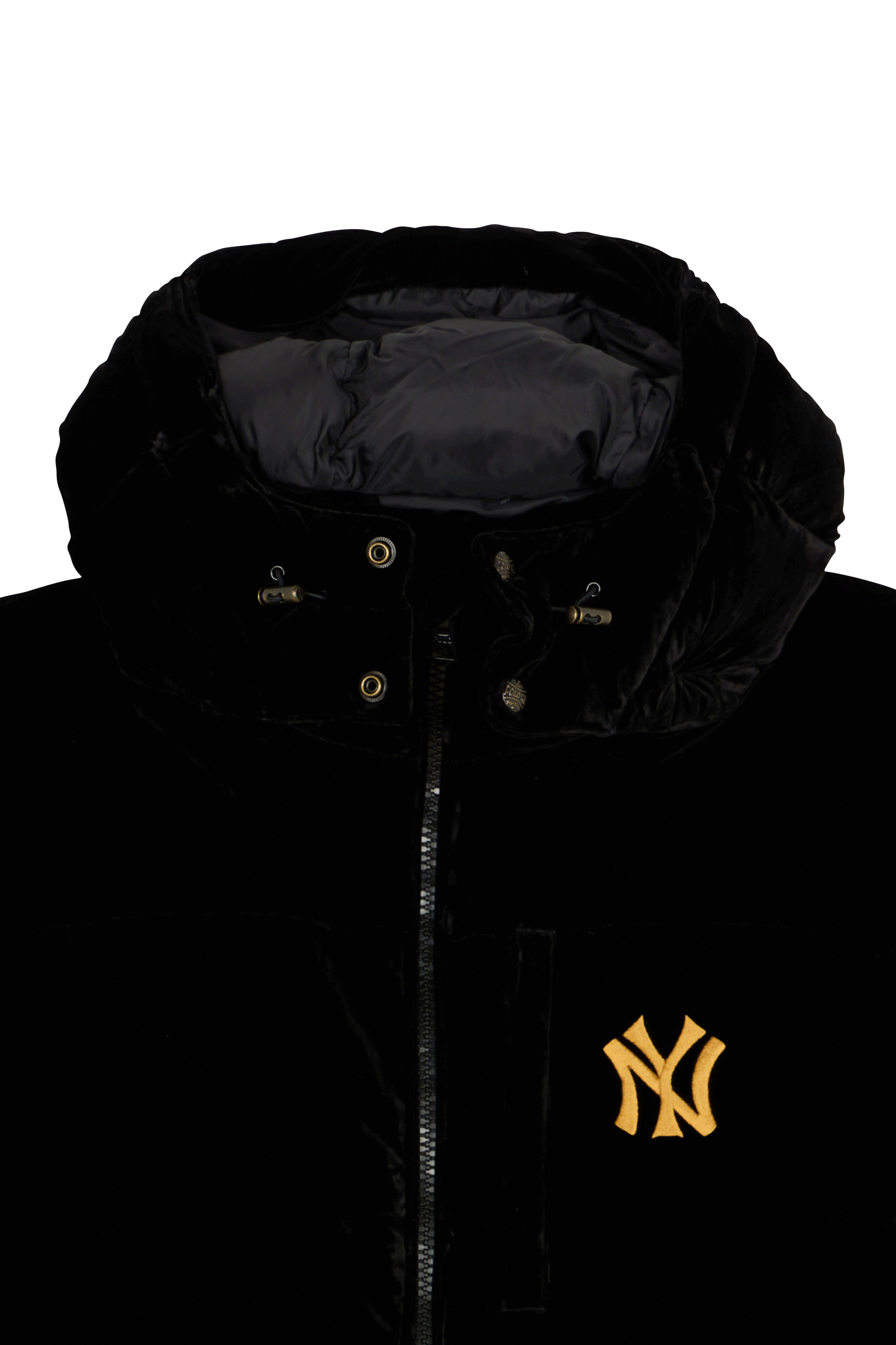 Zipped high-neck colorblock padded jacket with hood POLO RALPH LAUREN Black