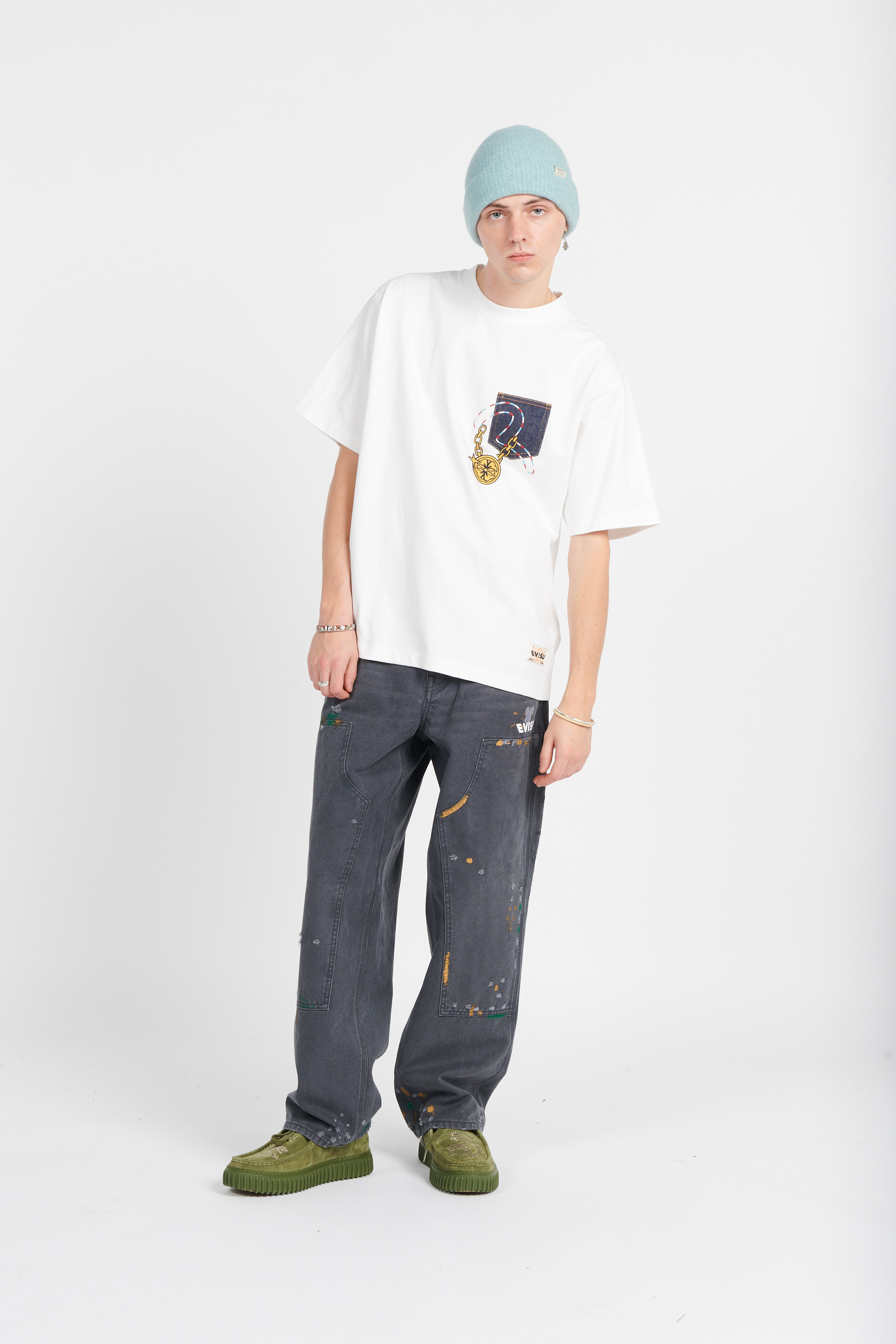 Regular-fit round-neck cotton T-shirt White