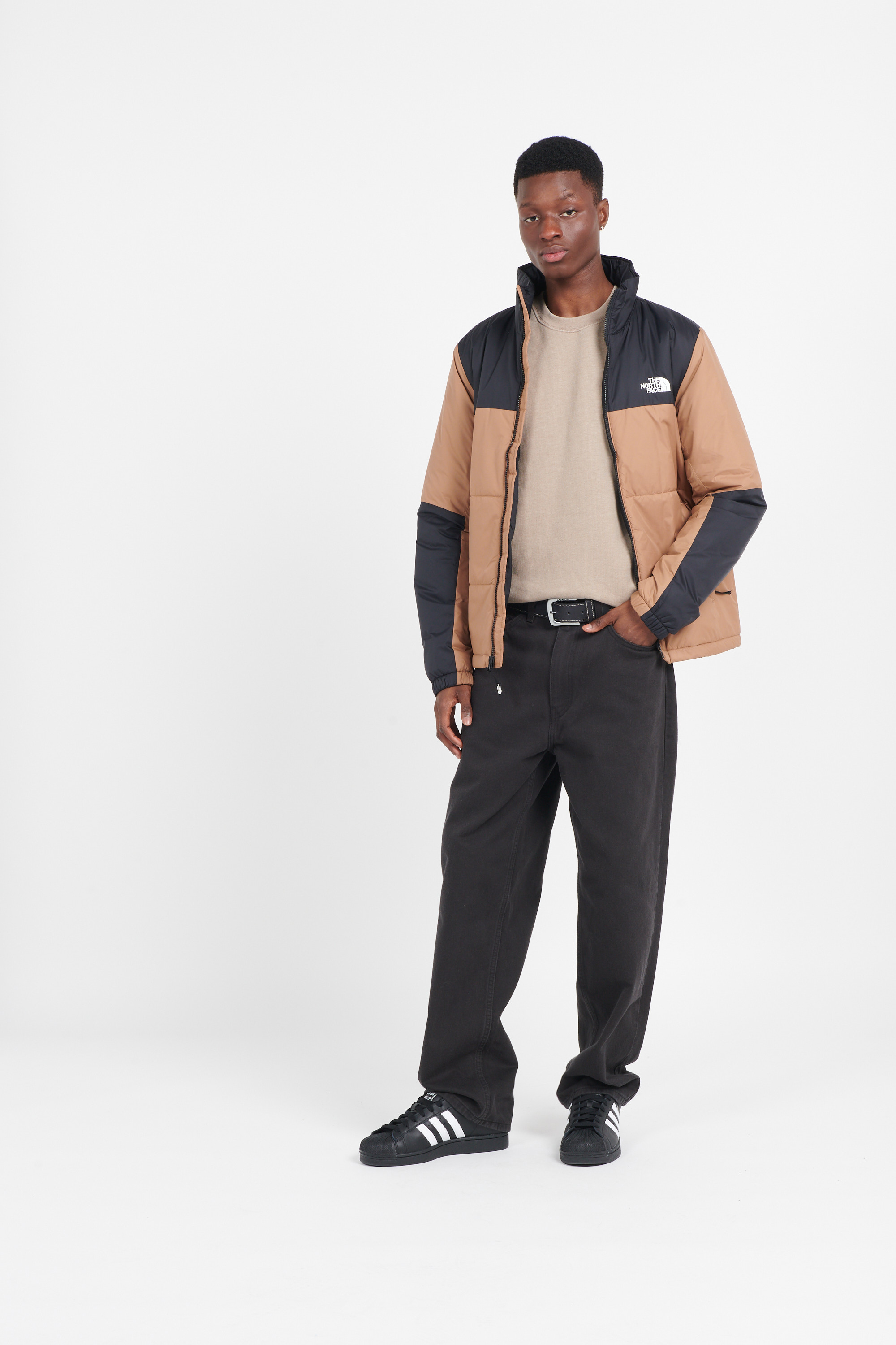 Lightweight quilted padded jacket with high neck Multicolored