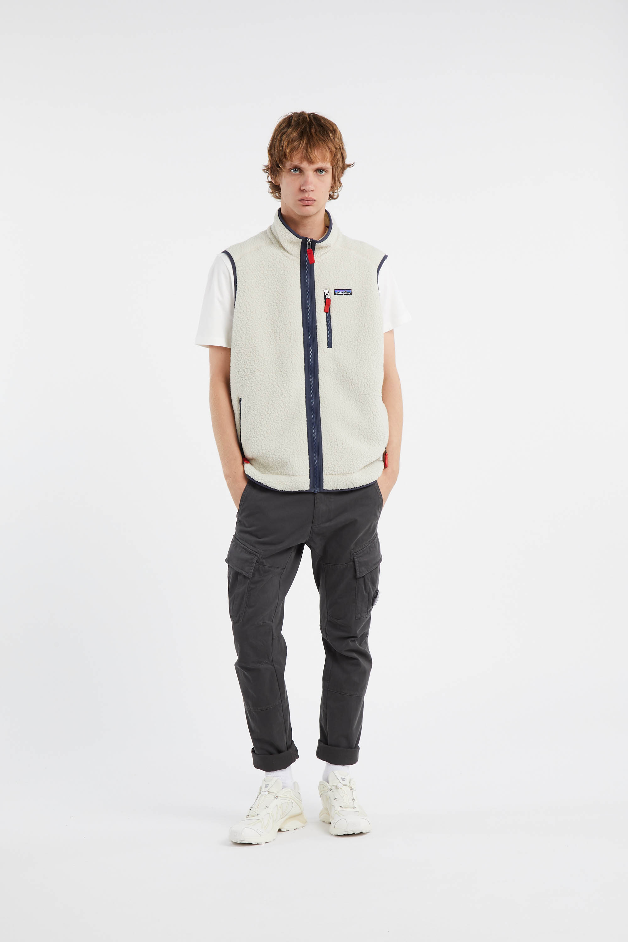 Sleeveless fleece Beige