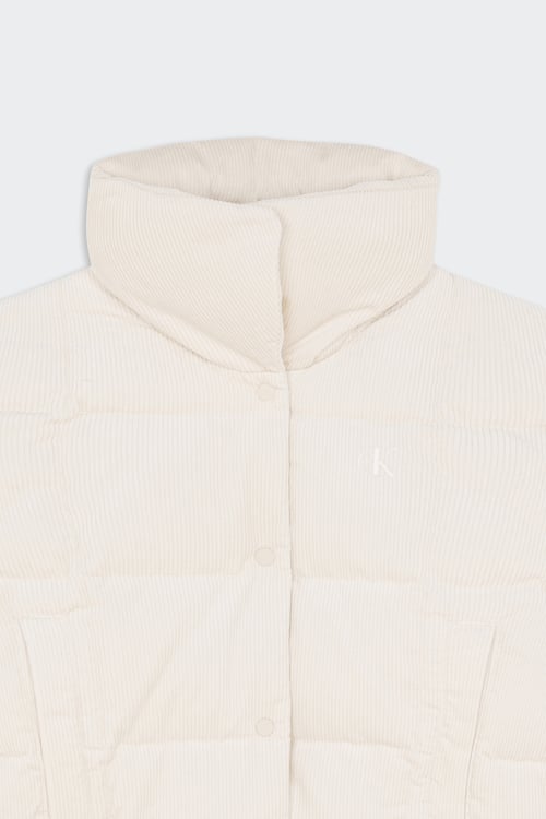 CALVIN KLEIN Lightweight quilted padded jacket with high neck White