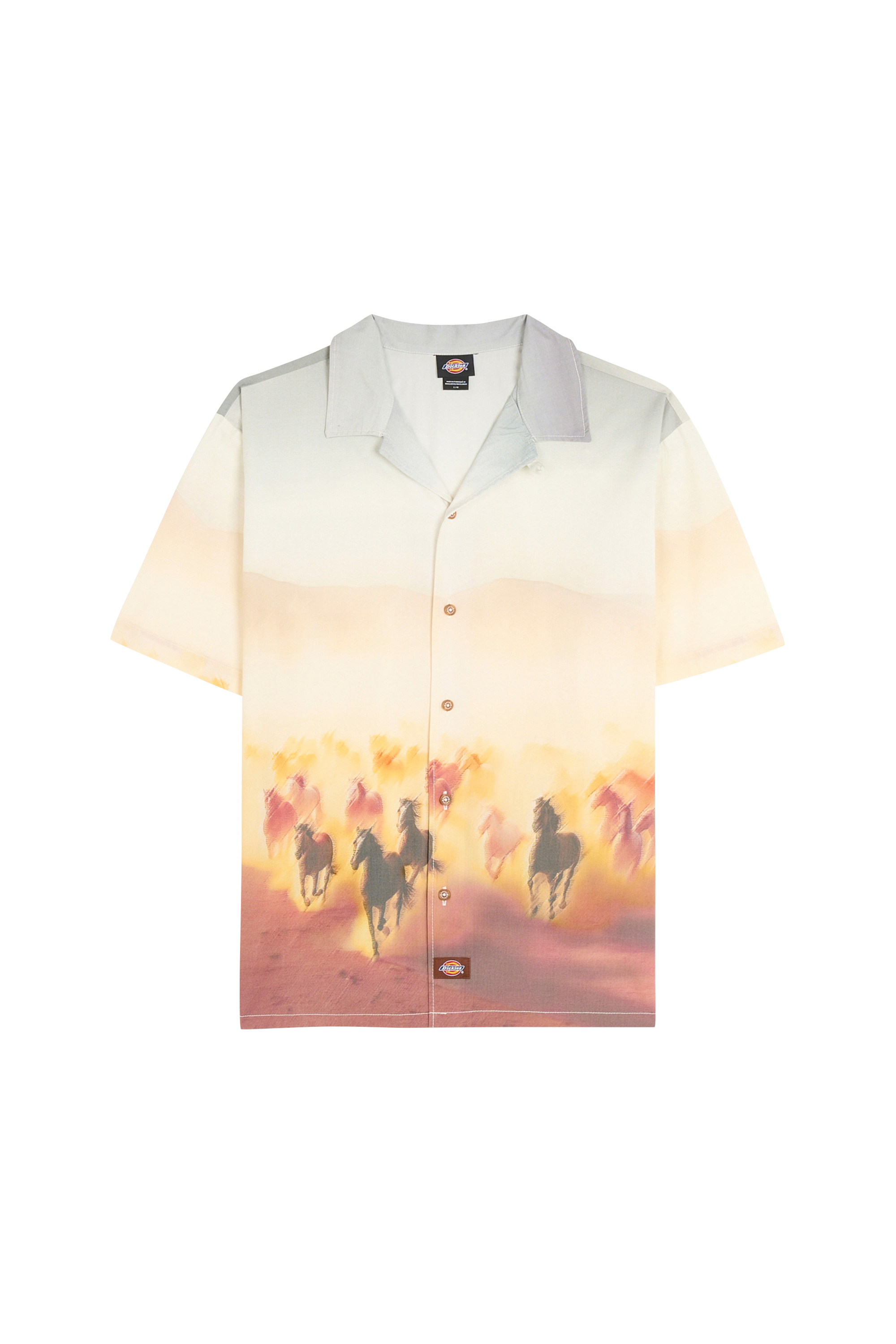 Regular-fit round-neck cotton T-shirt Yellow
