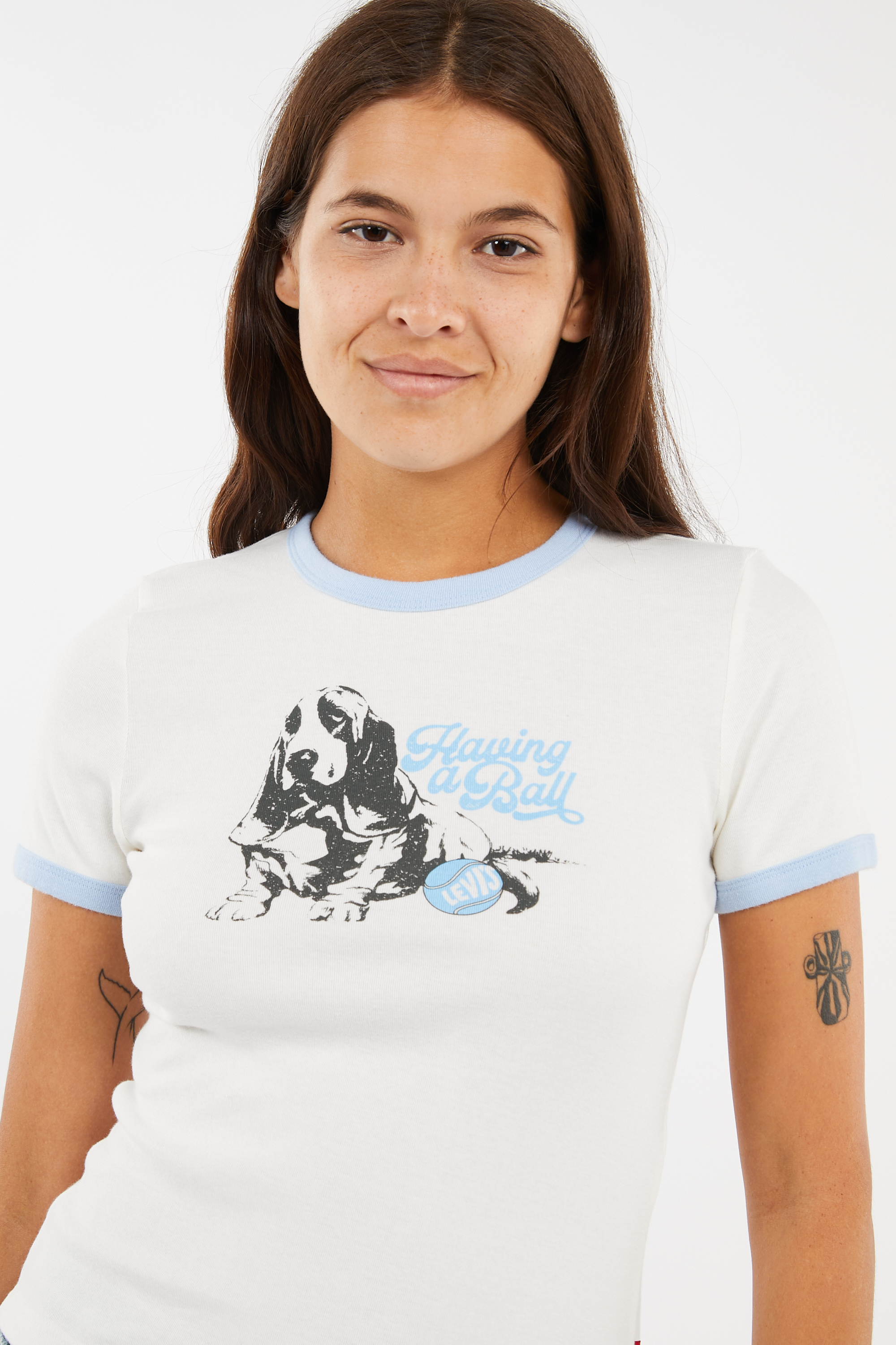 Regular-fit round-neck cotton T-shirt White