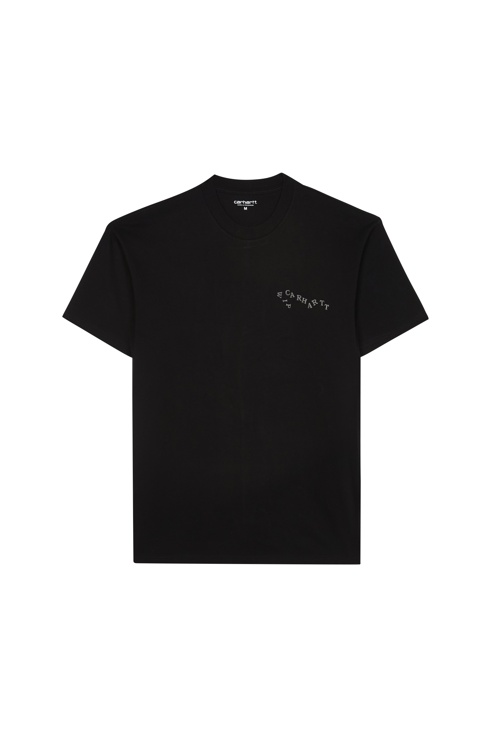 Regular-fit round-neck cotton T-shirt Black