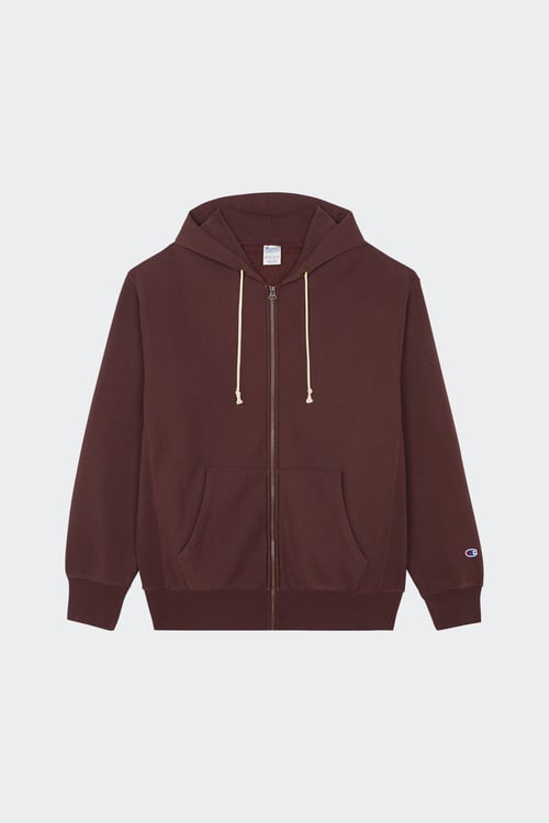CHAMPION Hoodie zippé Marron