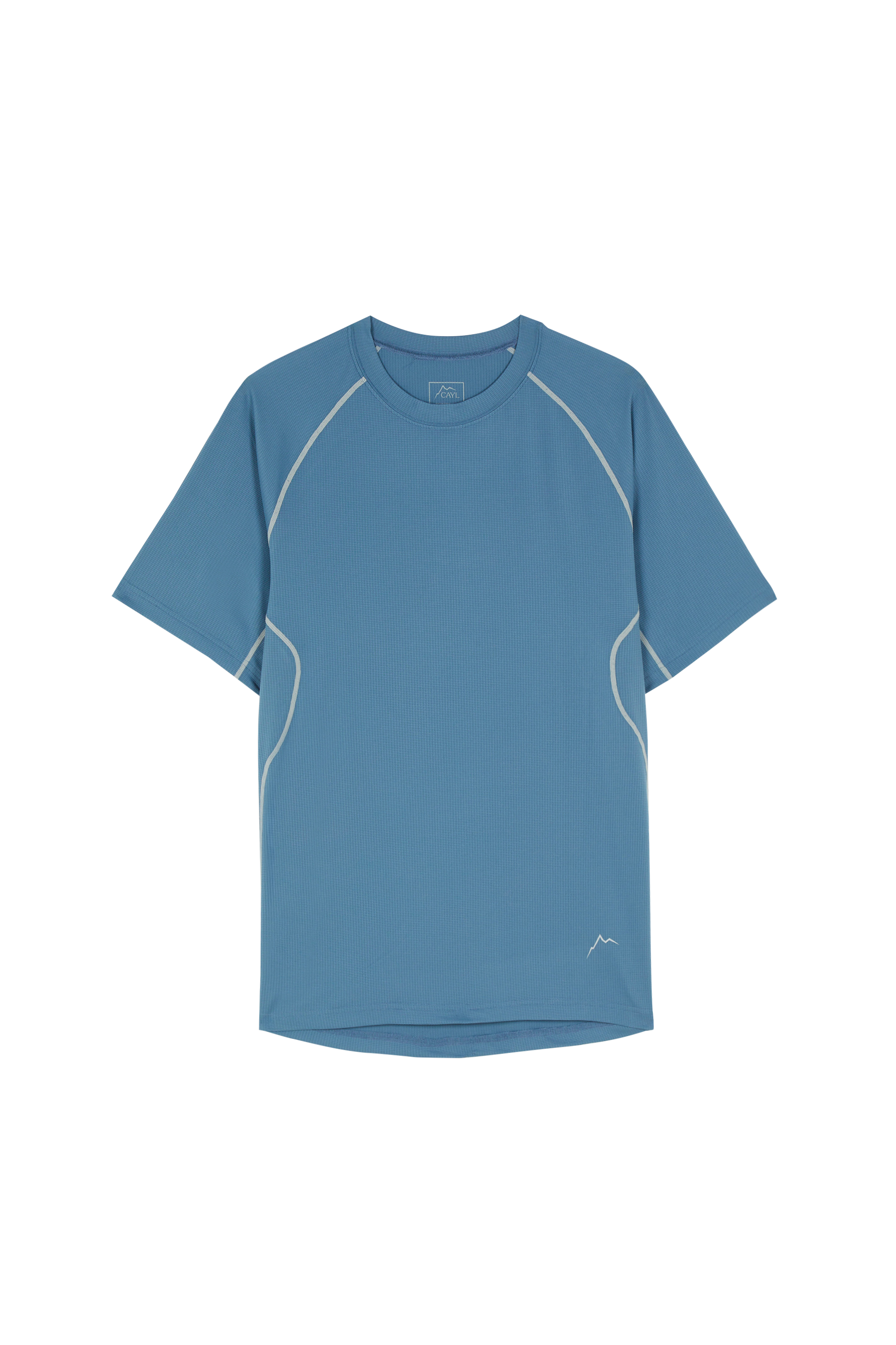 Regular-fit round-neck cotton T-shirt Blue