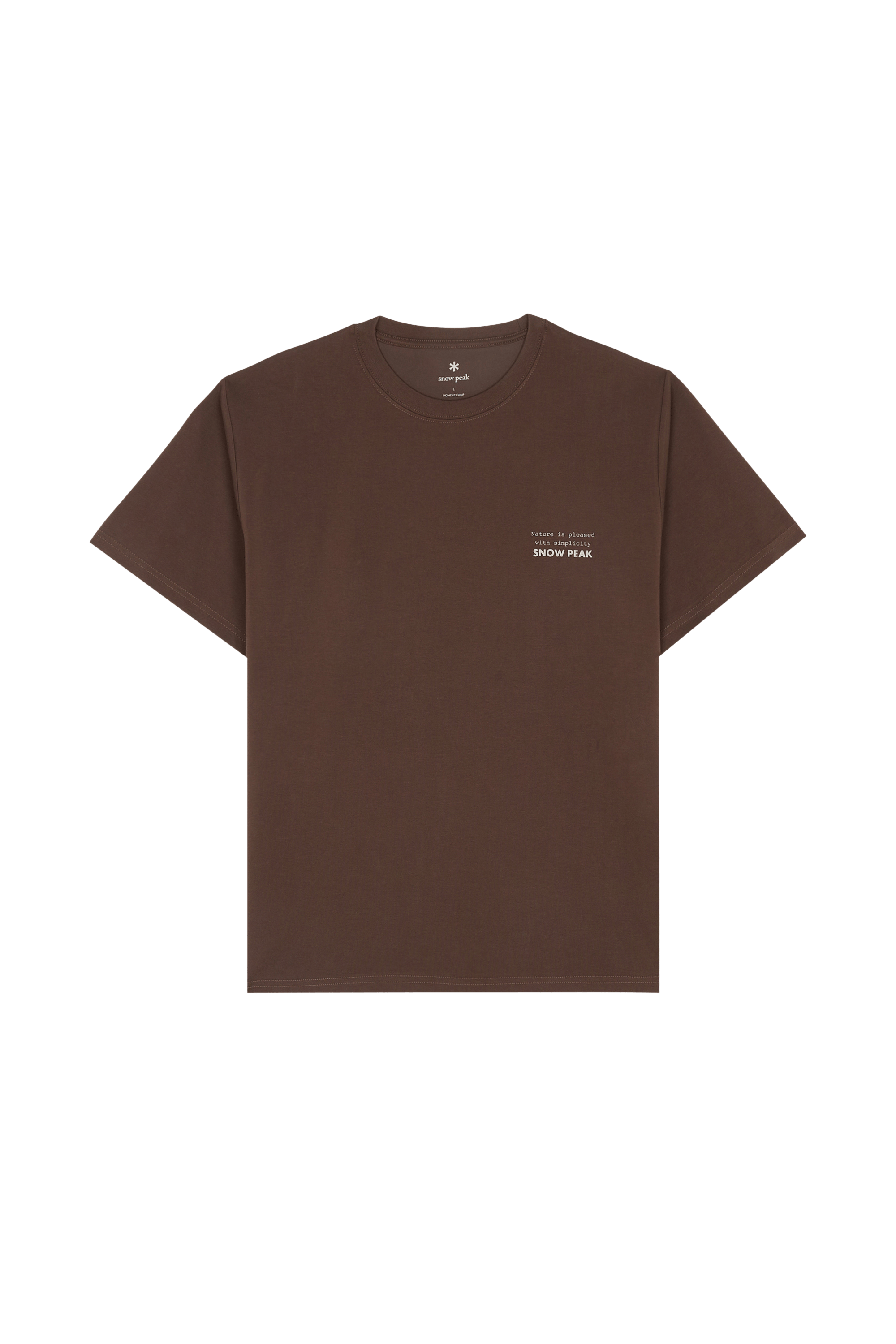 Regular-fit round-neck cotton T-shirt | Brown SNOW PEAK Men