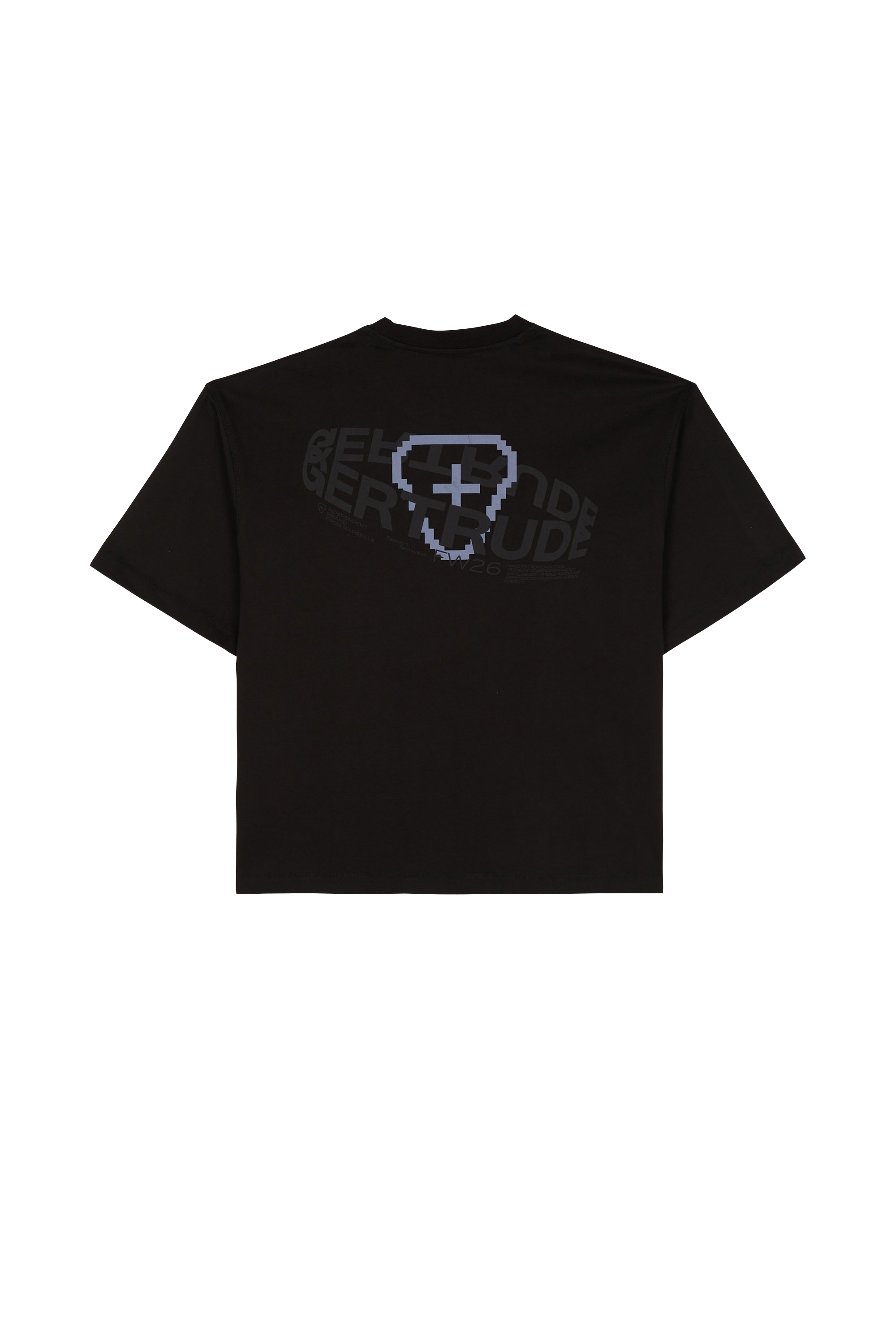 Regular-fit round-neck cotton T-shirt GERTRUDE Black