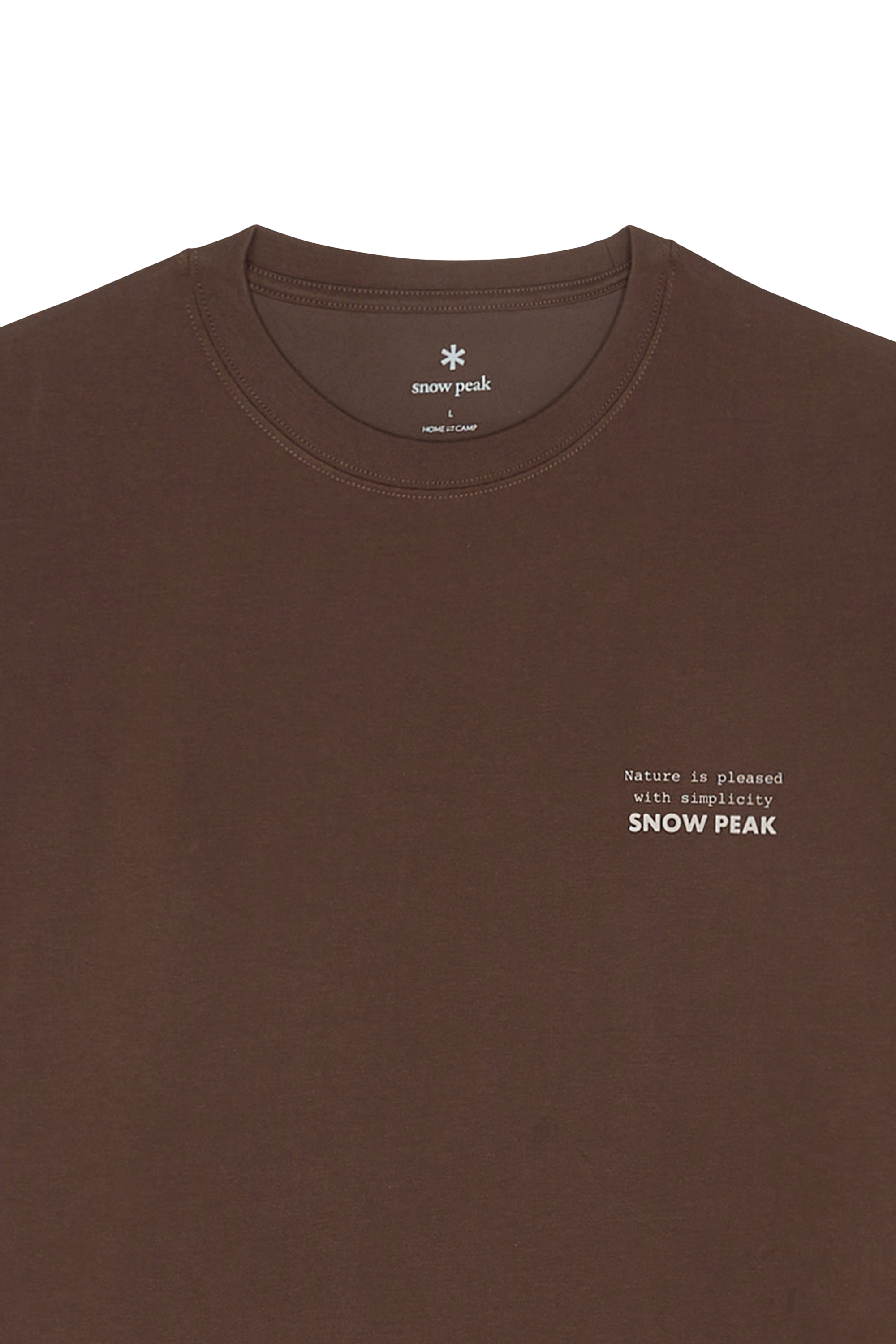 Regular-fit round-neck cotton T-shirt | Brown SNOW PEAK Men